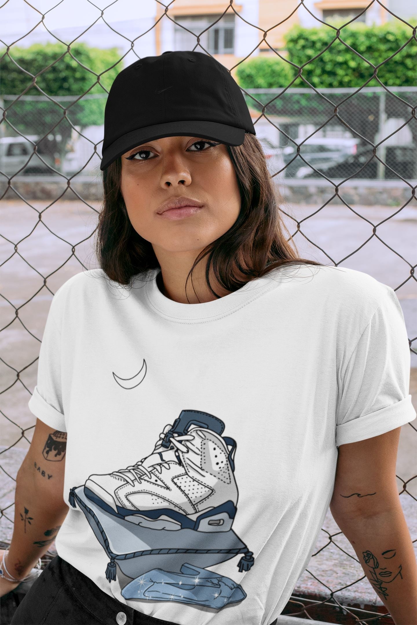 Midnight Shoes Unisex Tops - Air Jordan 6 Midnight Navy