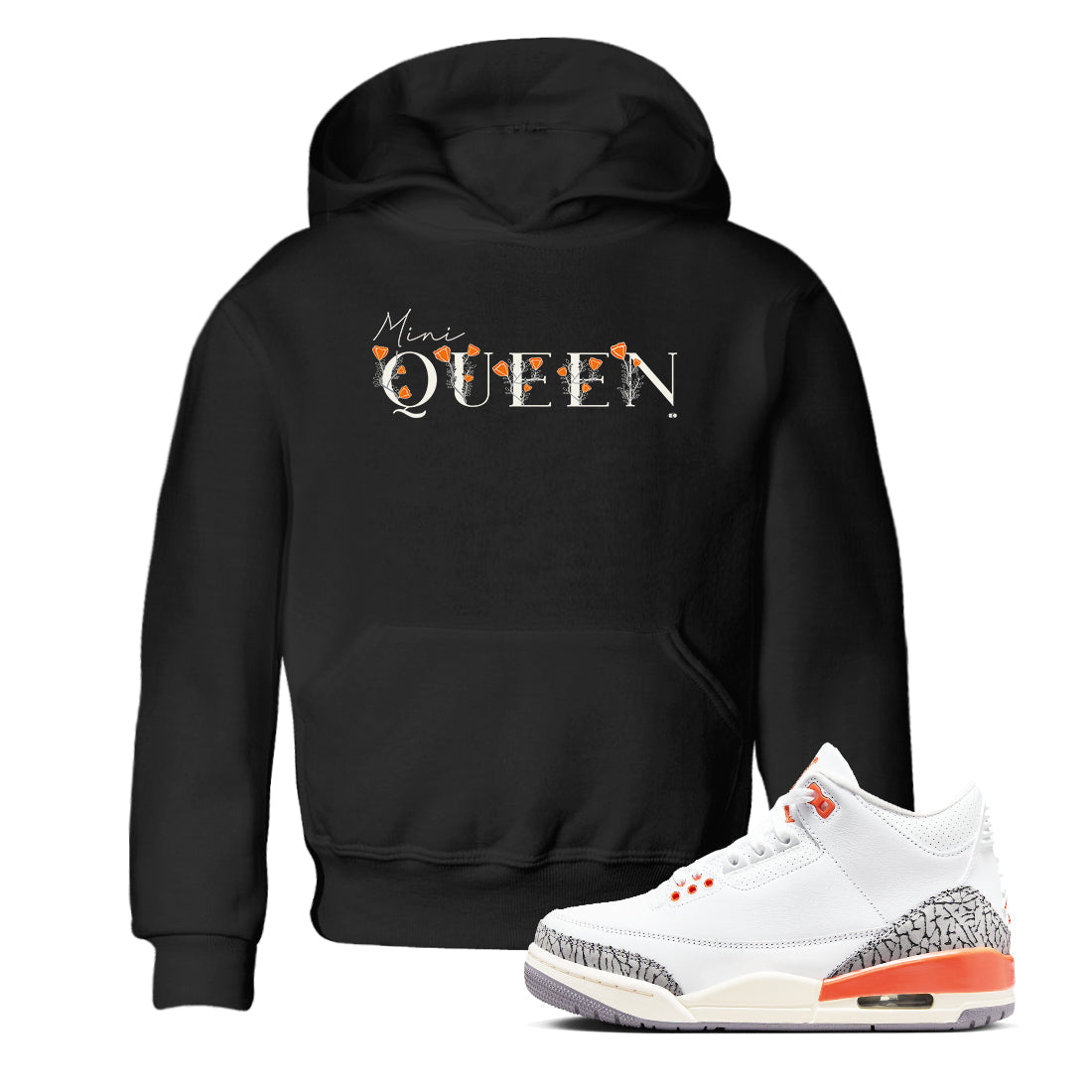 Mini Queen snkmatch Tees Kids - Air Jordan 3 Georgia Peach