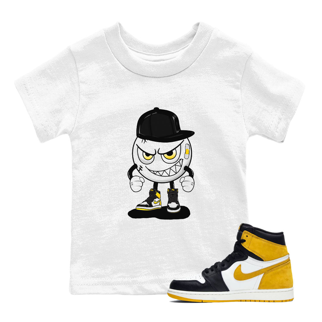 Mischief snkmatch Tees Kids - Air Jordan 1 Yellow Ochre