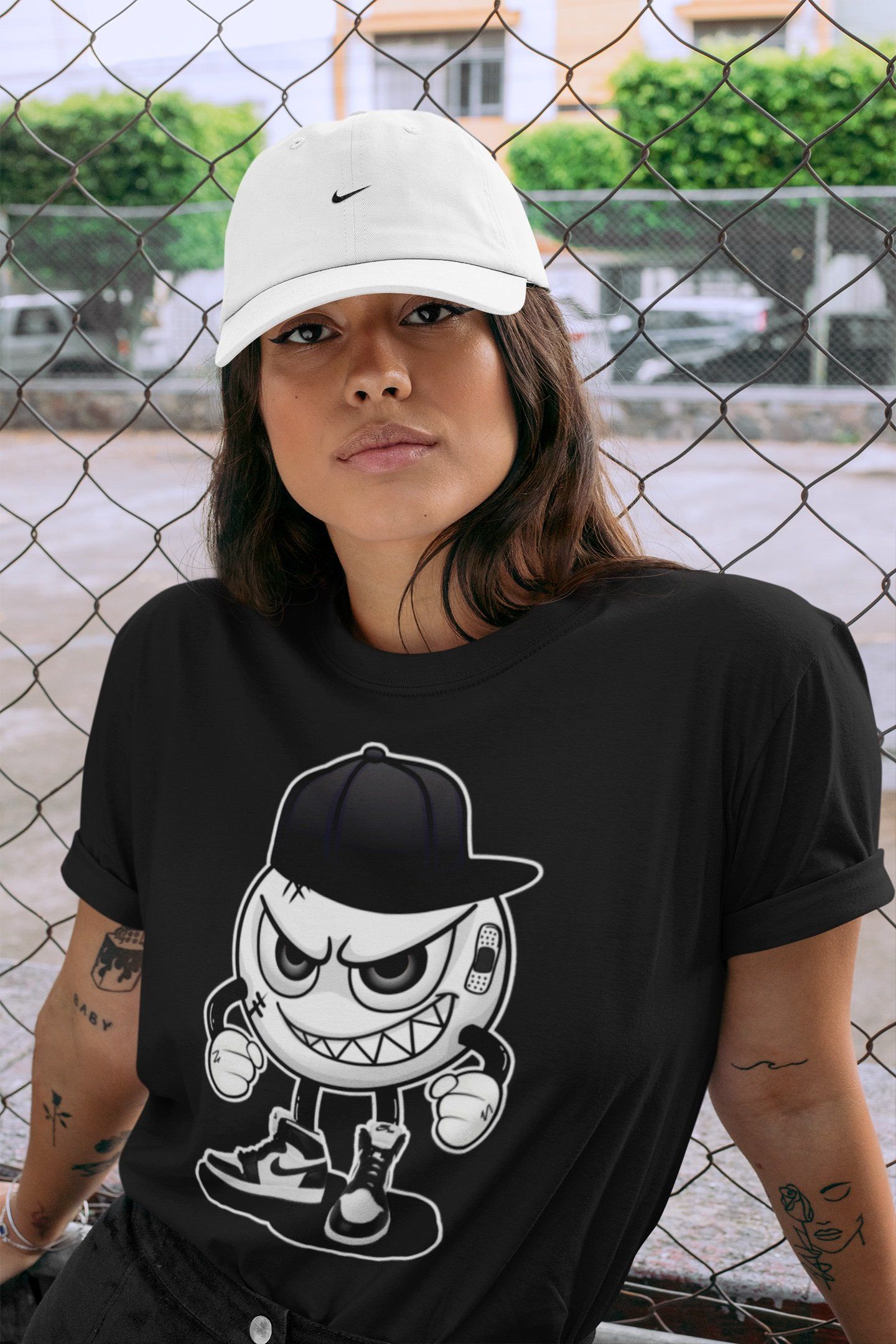 Mischief Unisex Tops - Air Jordan 1 Black White