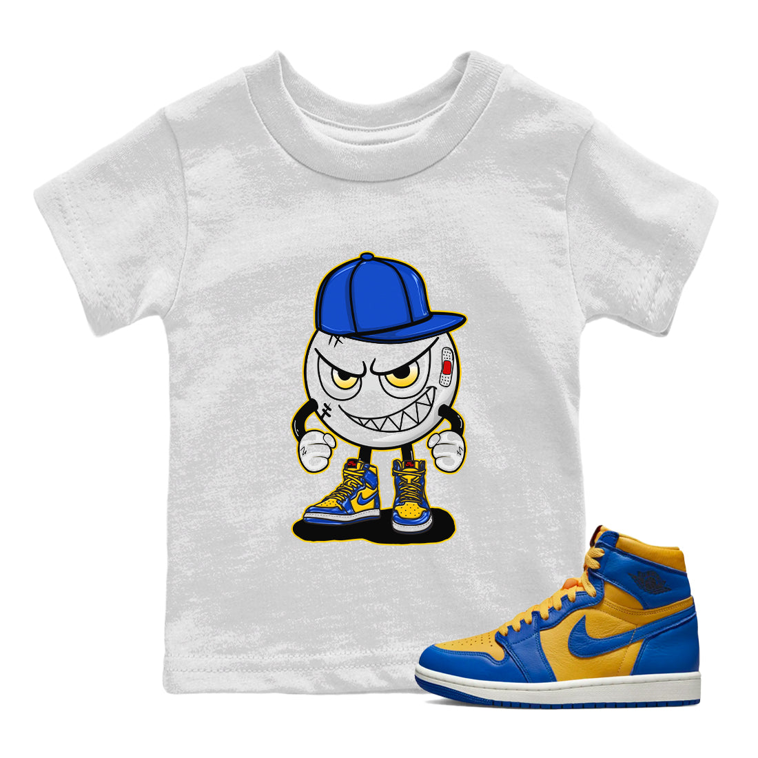 Mischief Kids Tops - Air Jordan 1 Game Royal Varsity Maize
