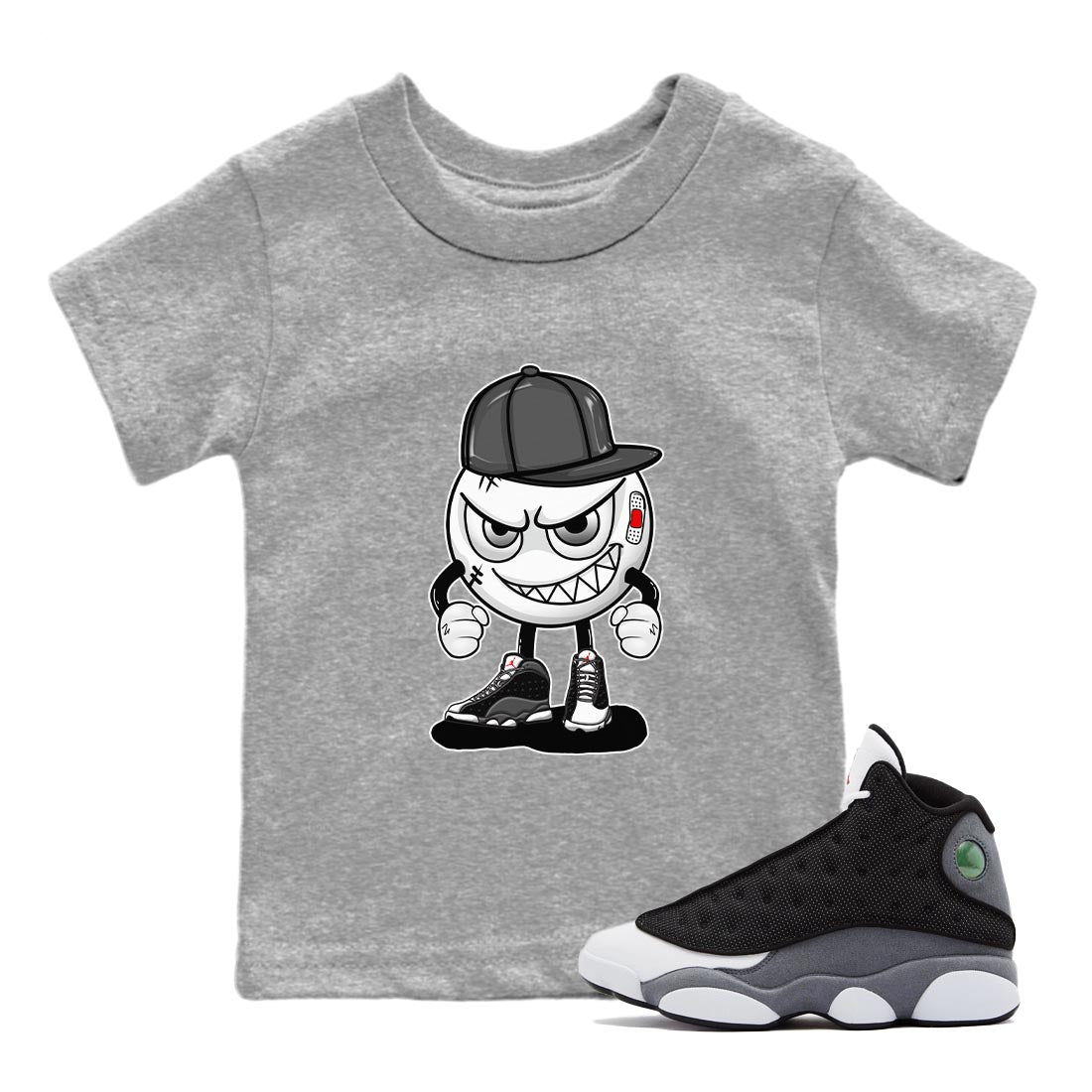 Mischief Kids Tops - Air Jordan 13 Black Flint