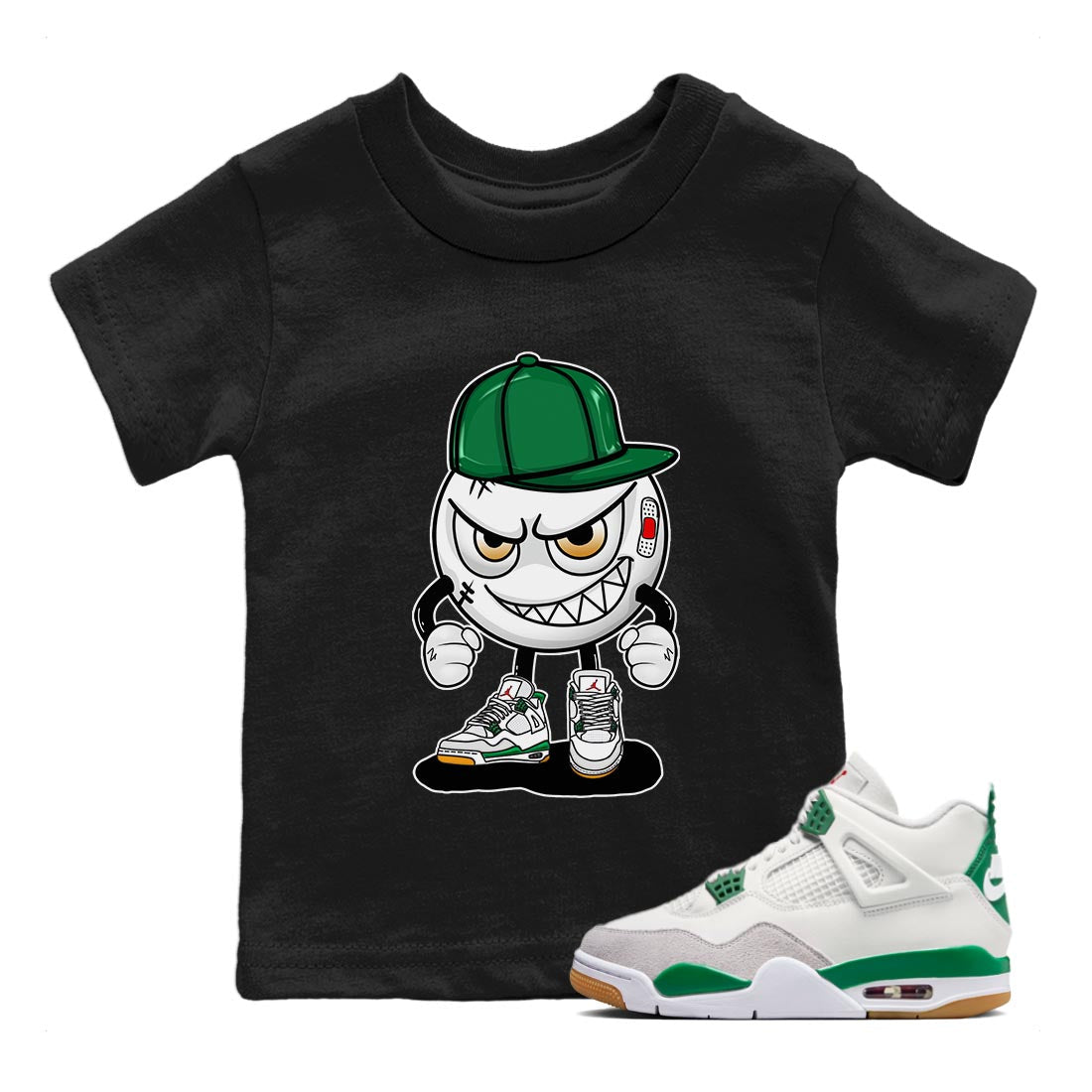 Mischief Kids Tops - Air Jordan 4 Pine Green