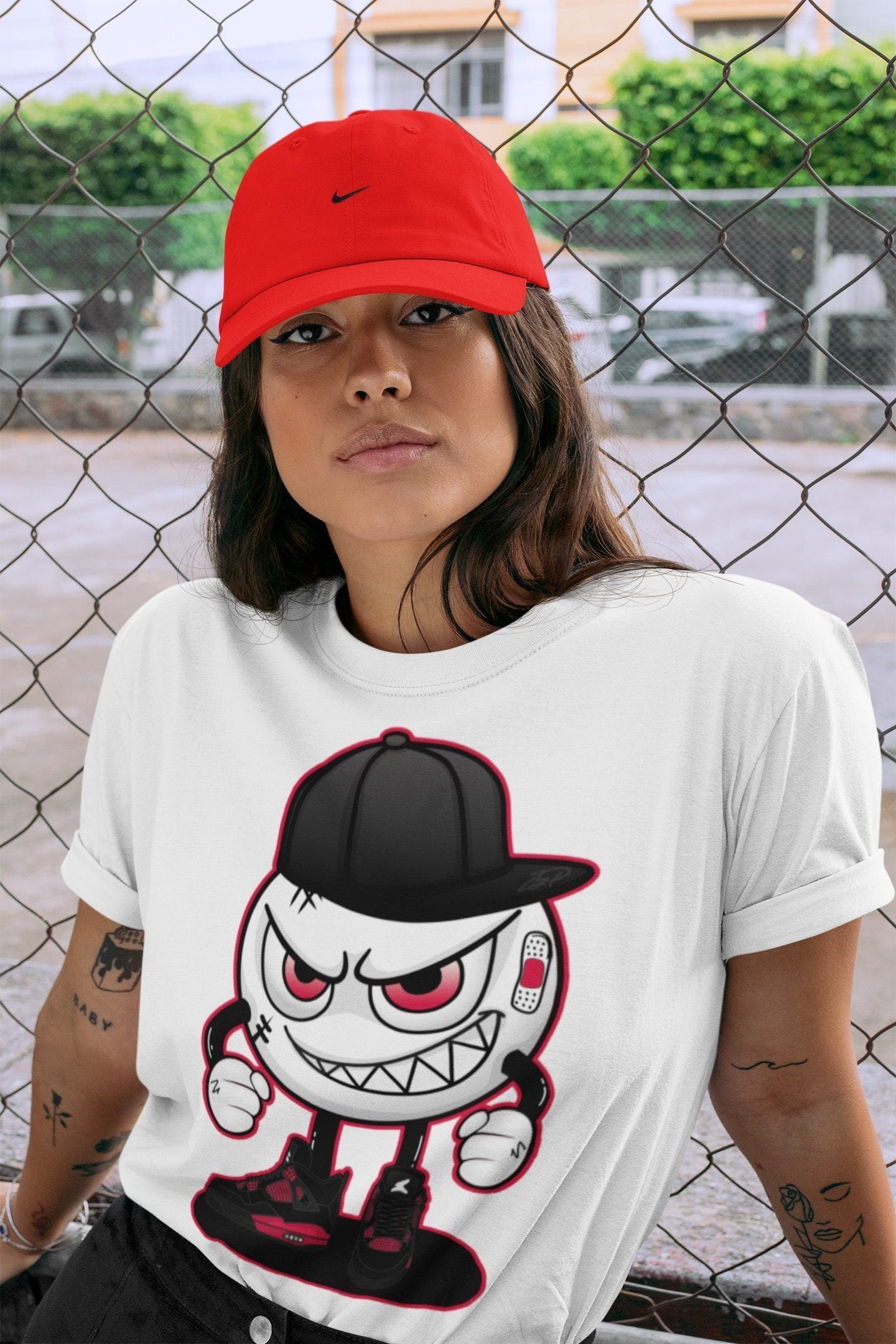 Mischief Unisex Tops - Air Jordan 4 Red Thunder