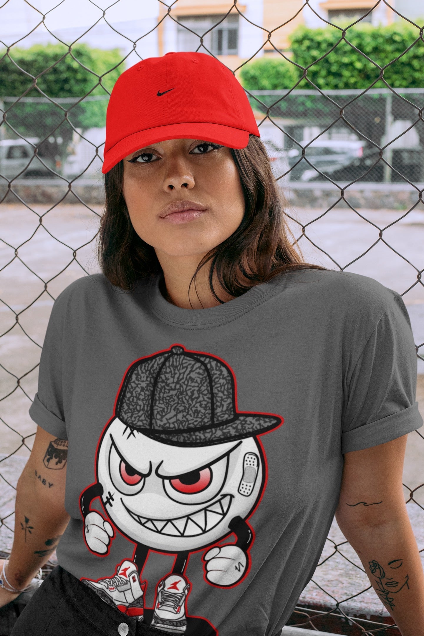 Mischief Unisex Tops - Air Jordan 3 Fire Red