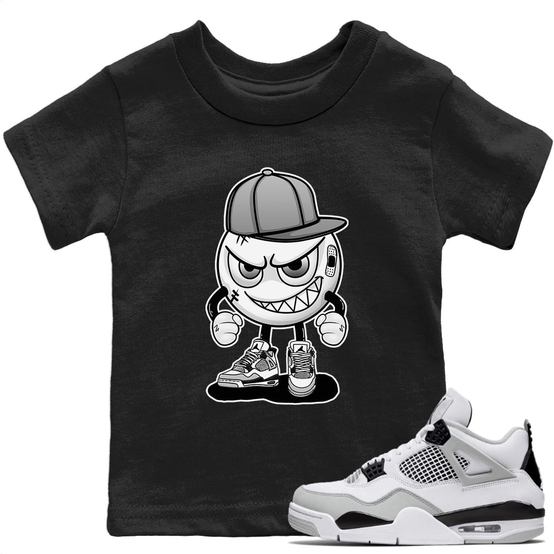 Mischief Kids Tops - Air Jordan 4 Military Black