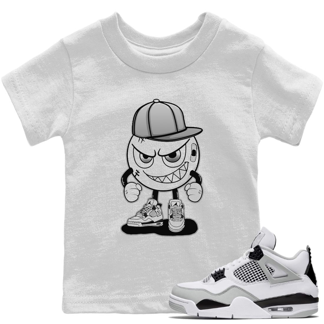 Mischief Kids Tops - Air Jordan 4 Military Black