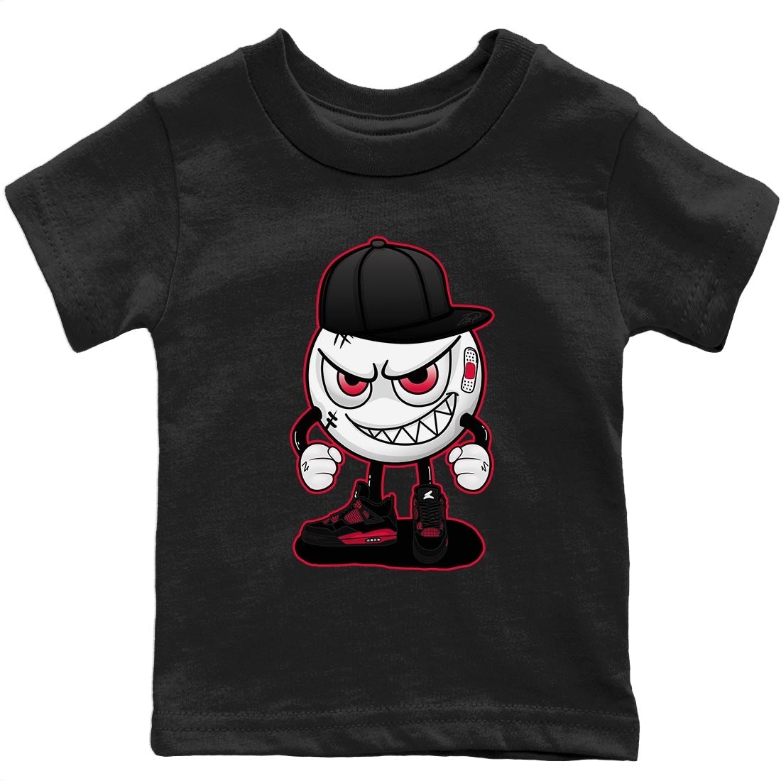 Mischief Kids Tops - Air Jordan 4 Red Thunder