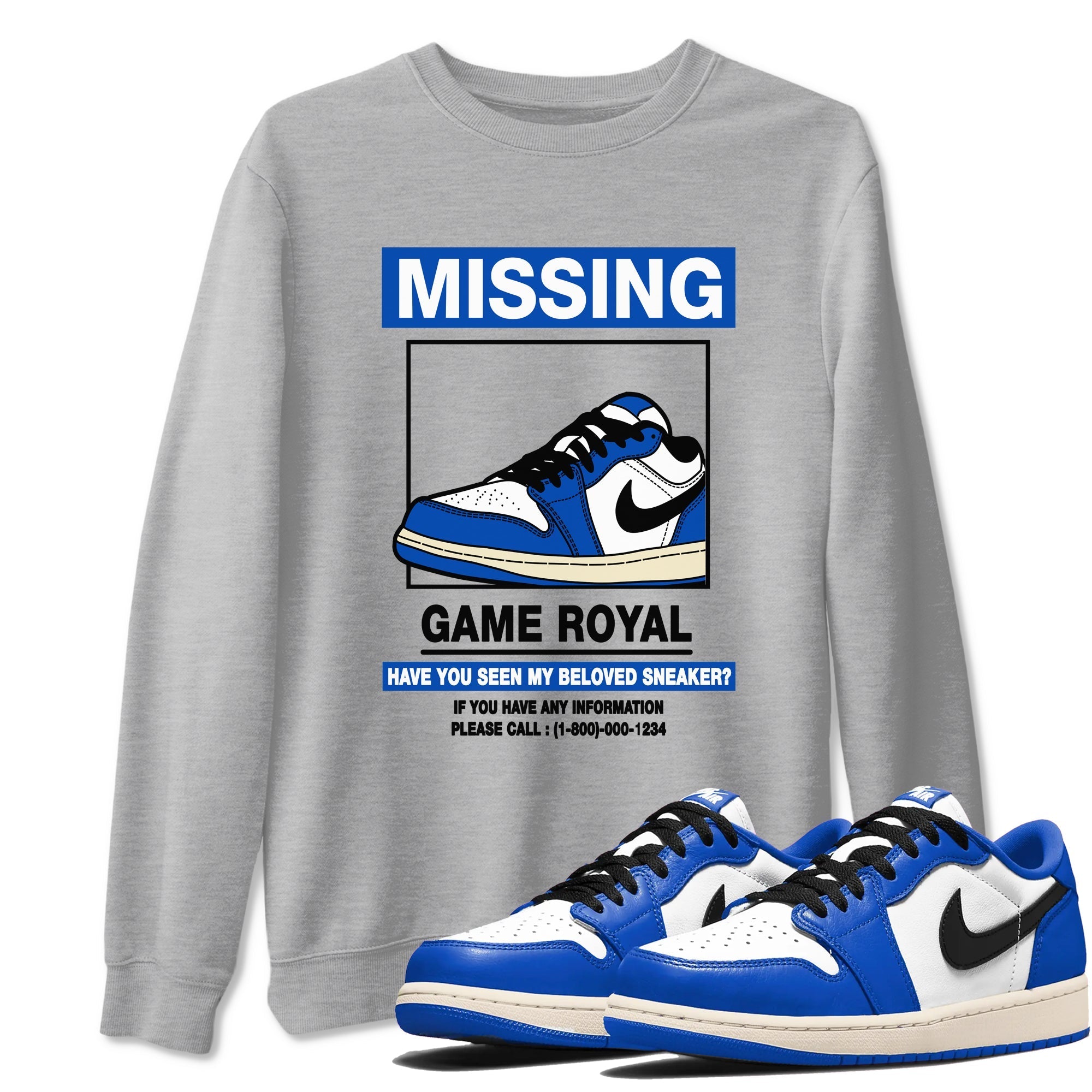 Missing snkmatch snkmatch Tees - Air Jordan 1 Game Royal