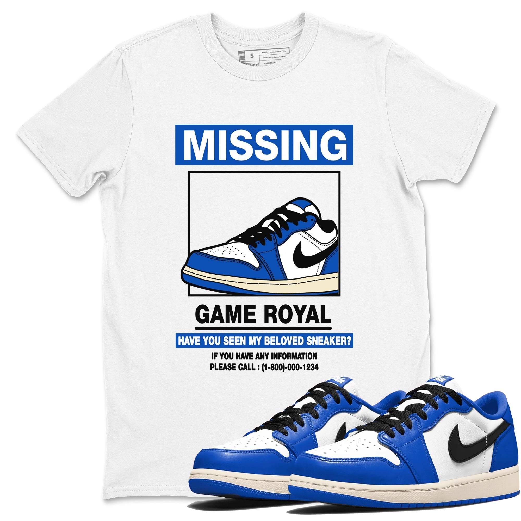 Missing snkmatch snkmatch Tees - Air Jordan 1 Game Royal
