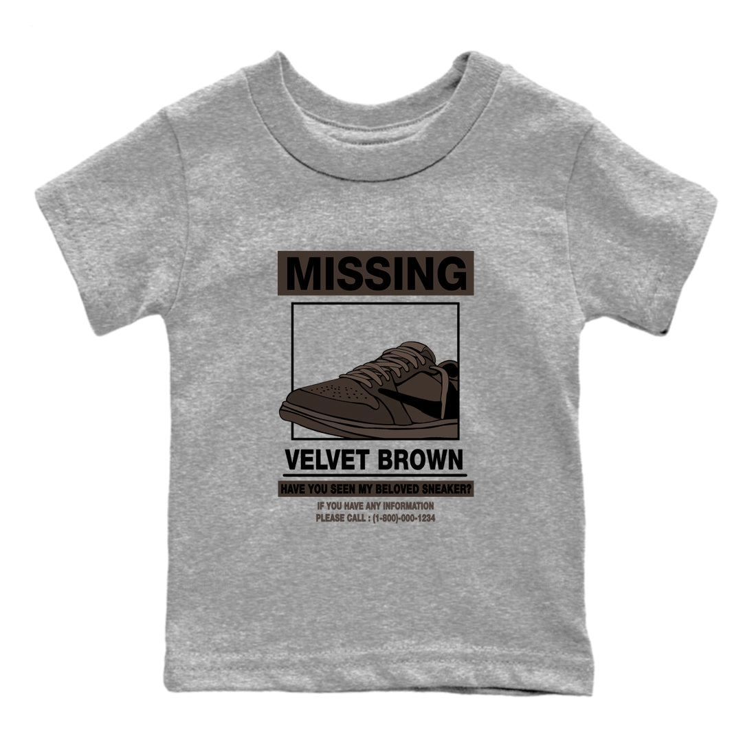 Missing snkmatch snkmatch Tees Kids - Air Jordan 1 Travis Scott Velvet Brown