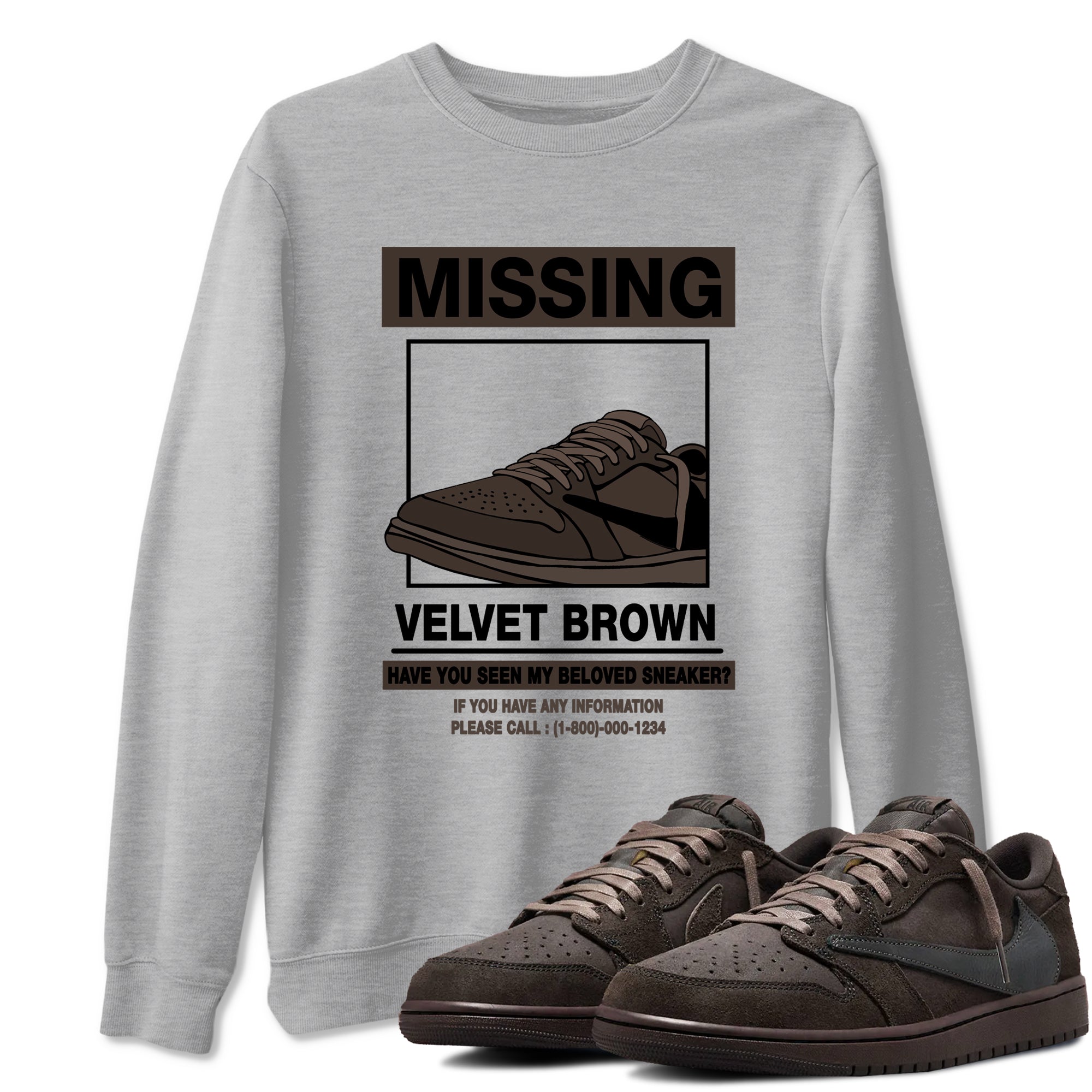 Missing snkmatch snkmatch Tees - Air Jordan 1 Travis Scott Velvet Brown