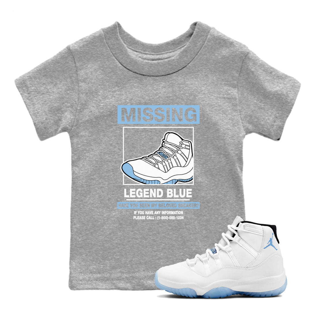 Missing snkmatch snkmatch Tees Kids - Air Jordan 11 Legend Blue