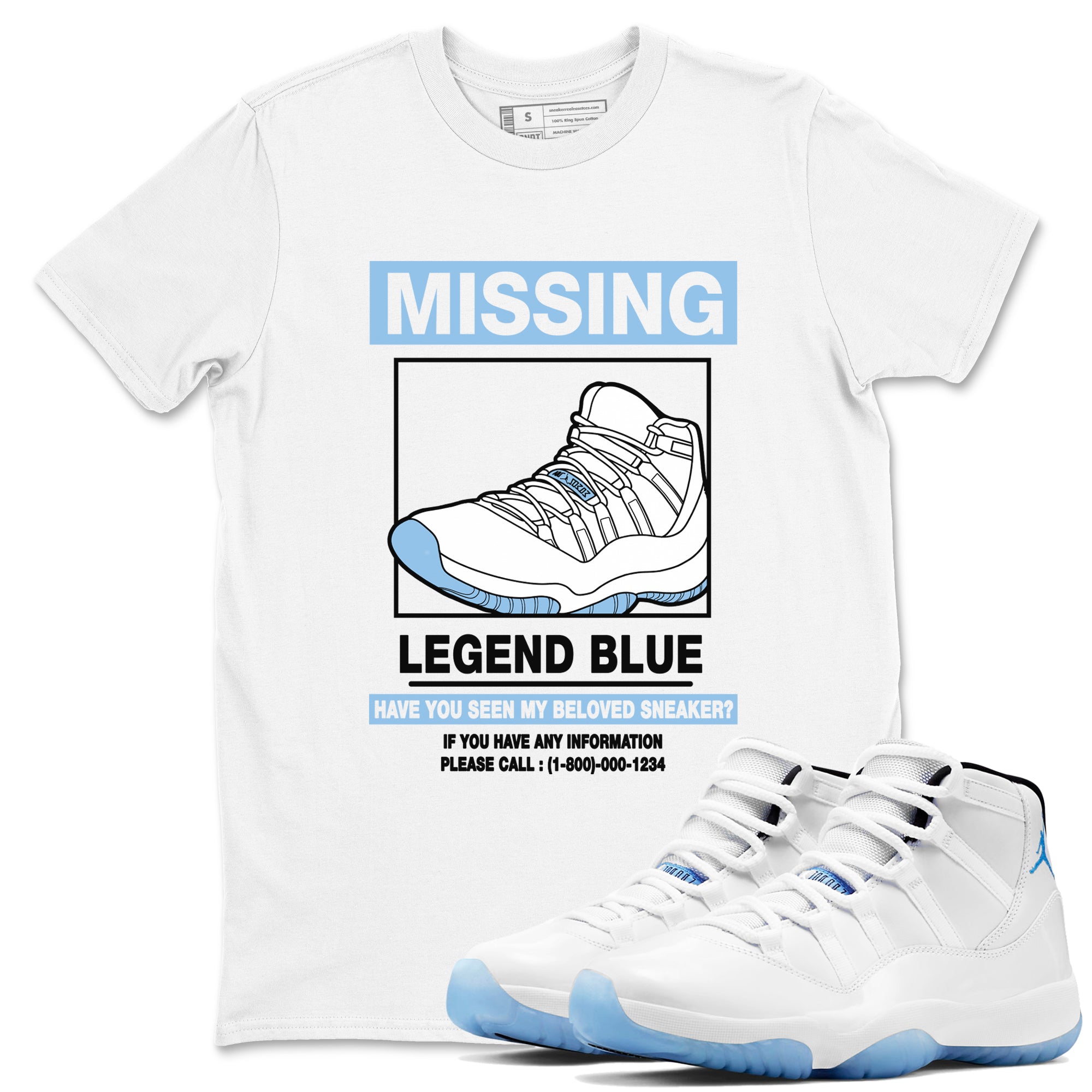 Missing snkmatch snkmatch Tees - Air Jordan 11 Legend Blue