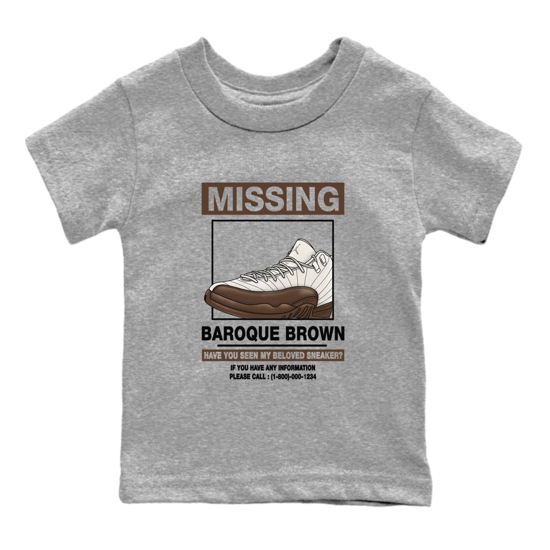 Missing snkmatch snkmatch Tees Kids - Air Jordan 12 Baroque Brown