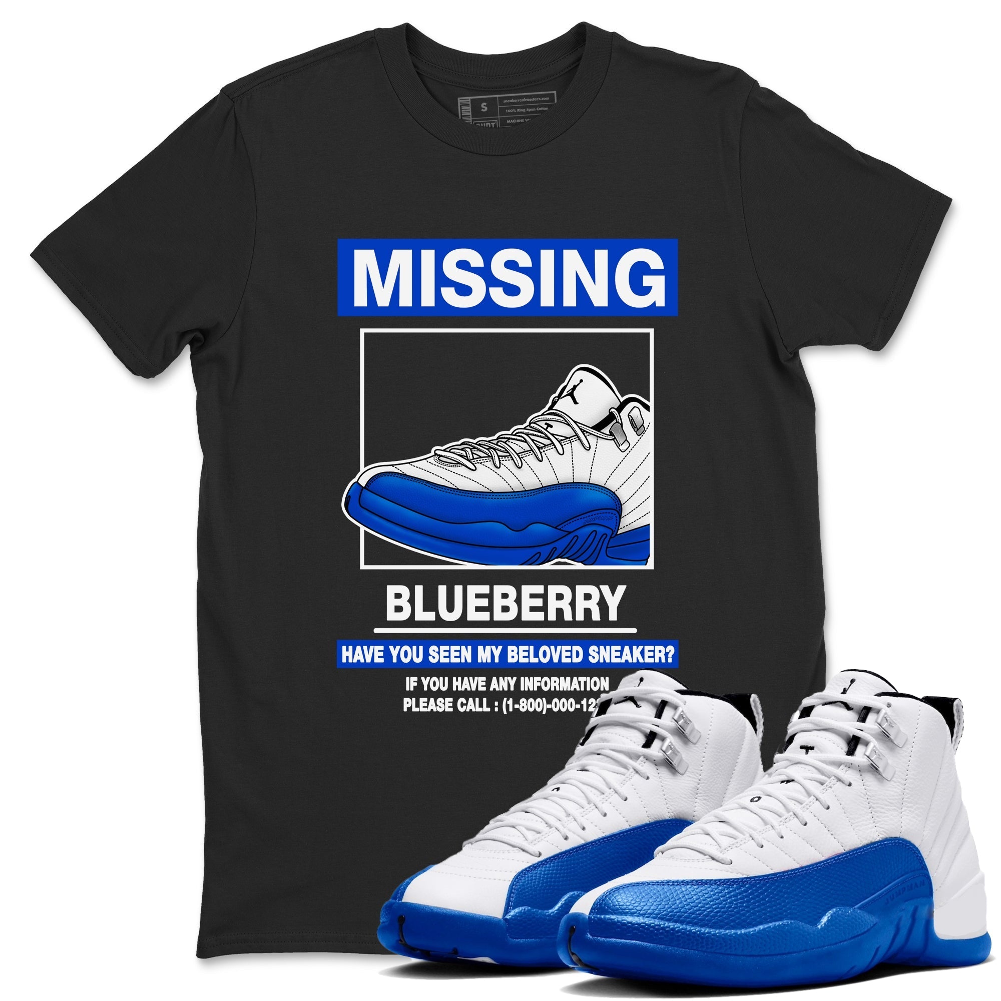 Missing snkmatch snkmatch Tees - Air Jordan 12 Blueberry