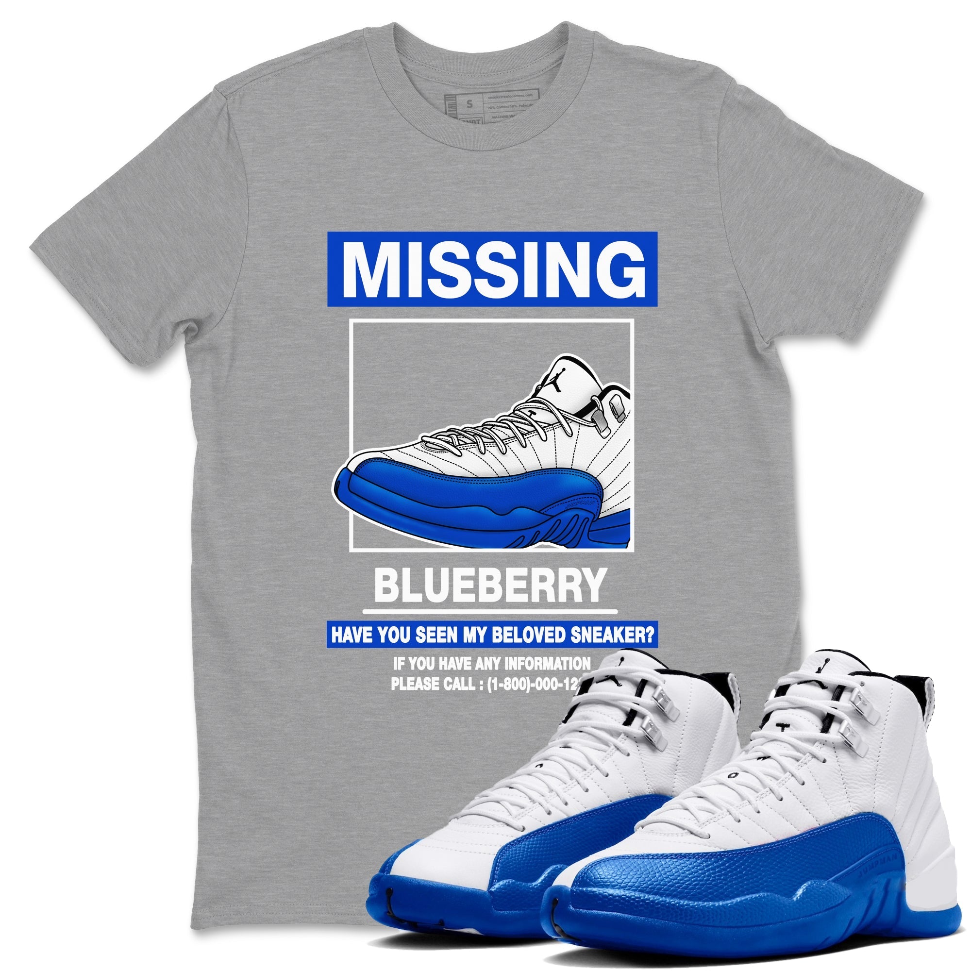 Missing snkmatch snkmatch Tees - Air Jordan 12 Blueberry