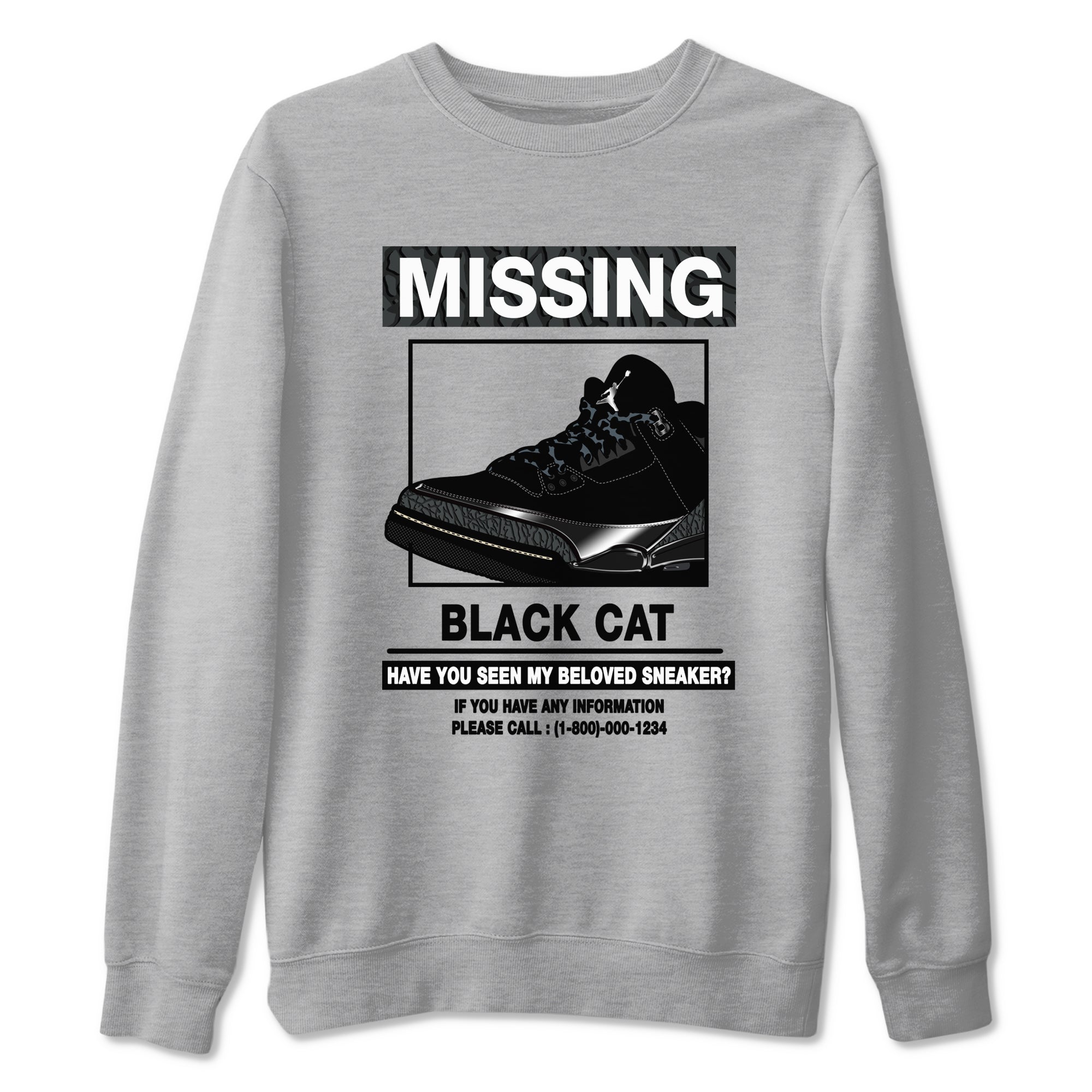 Missing snkmatch snkmatch Tees - Air Jordan 3 Black Cat