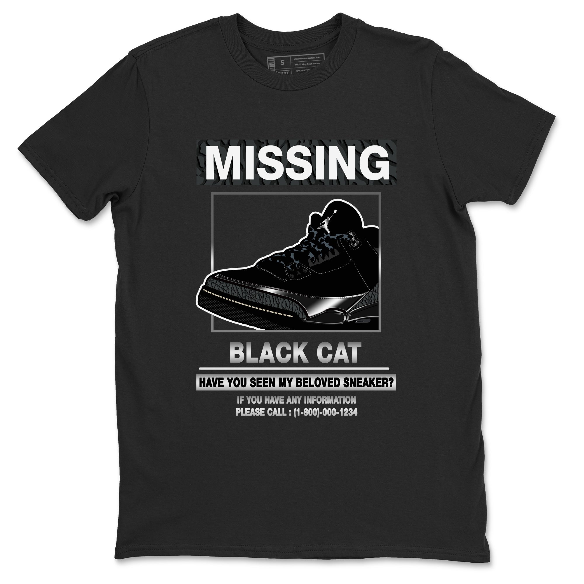 Missing snkmatch snkmatch Tees - Air Jordan 3 Black Cat