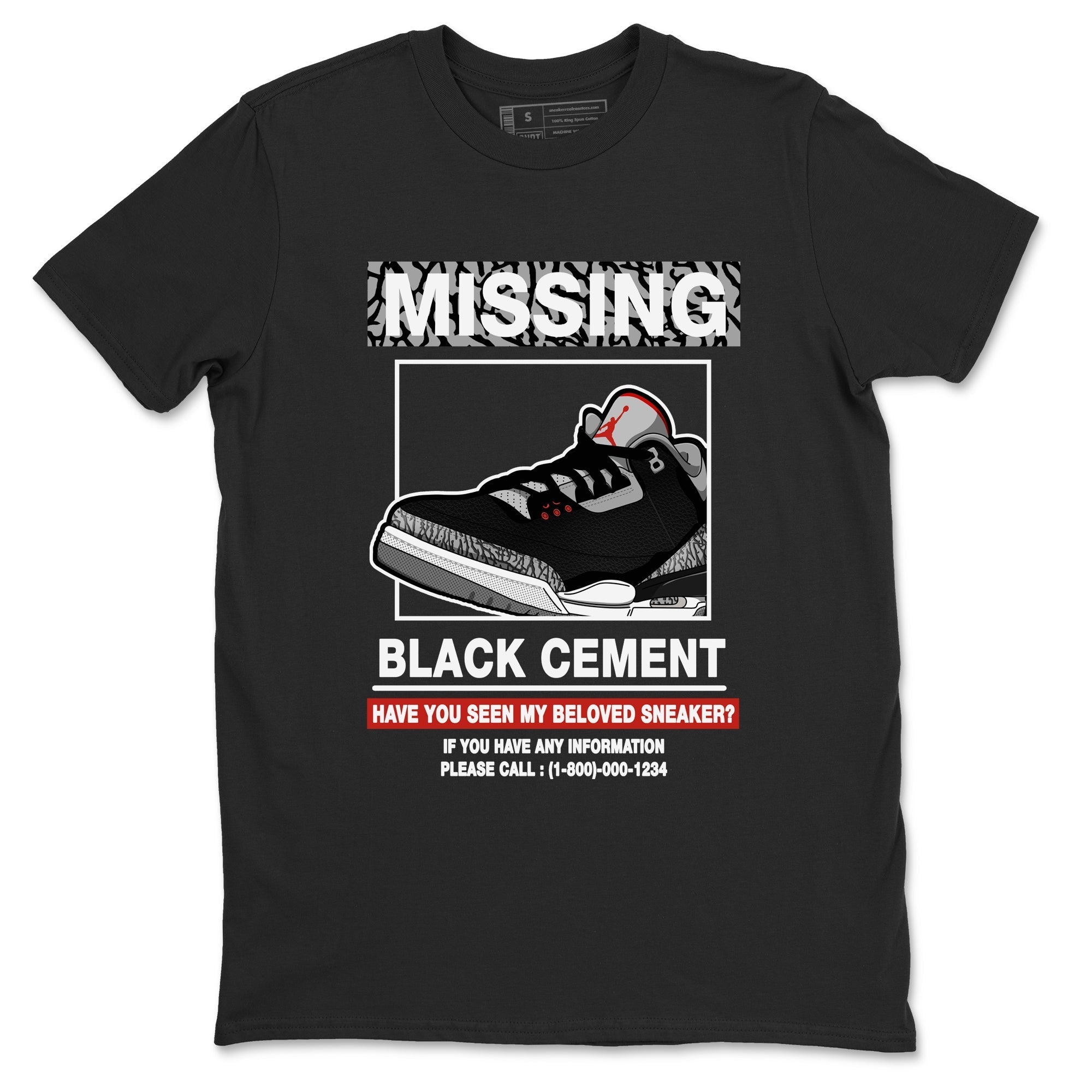 Missing snkmatch snkmatch Tees - Air Jordan 3 Black Cement