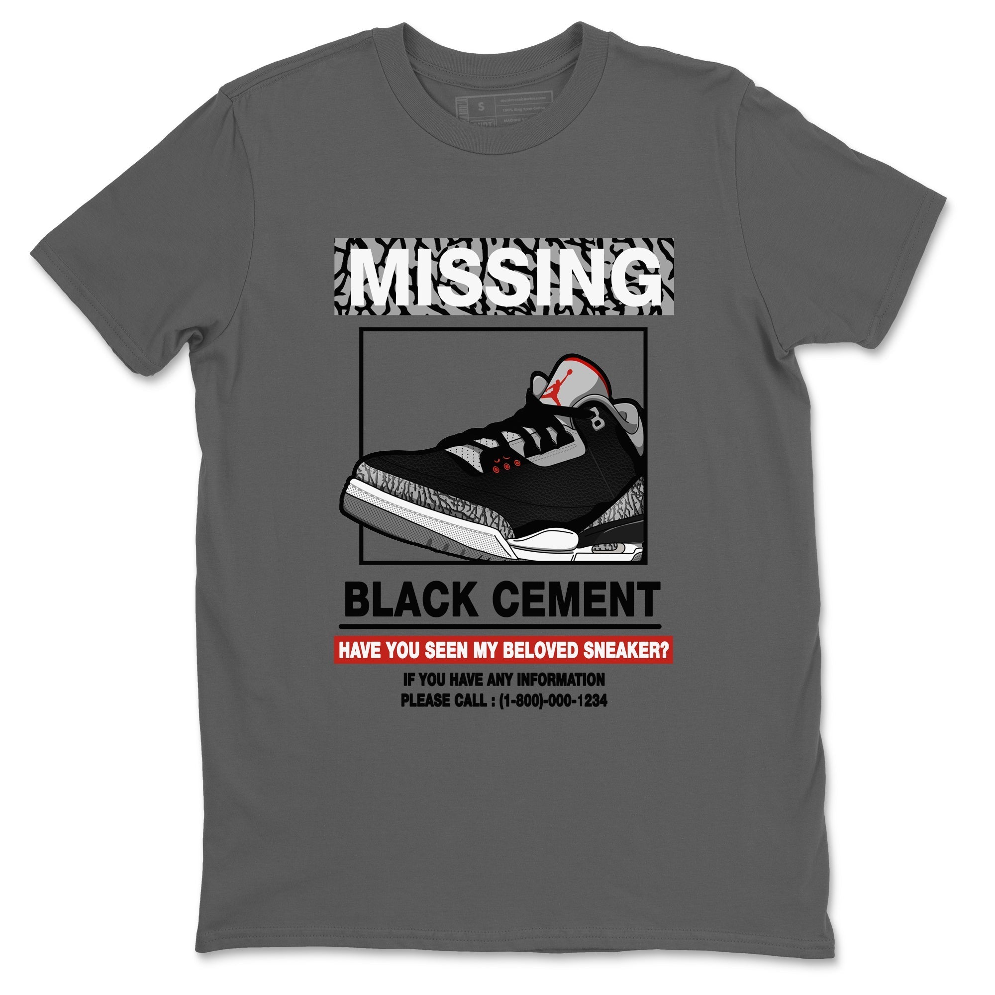 Missing snkmatch snkmatch Tees - Air Jordan 3 Black Cement