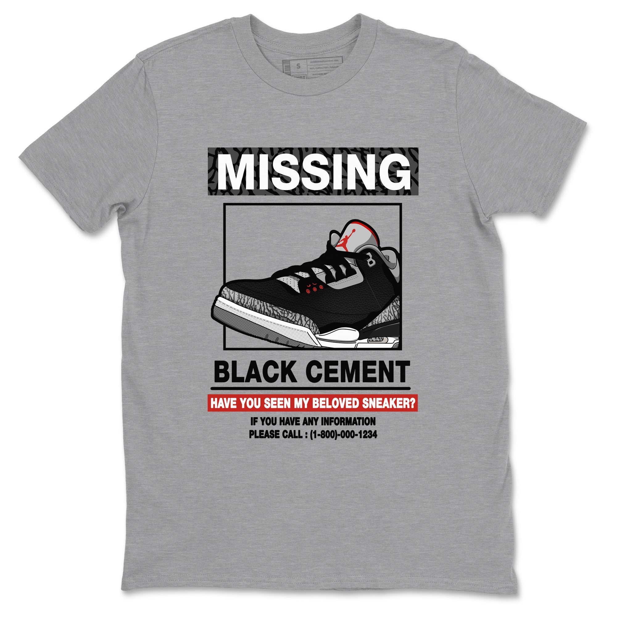Missing snkmatch snkmatch Tees - Air Jordan 3 Black Cement