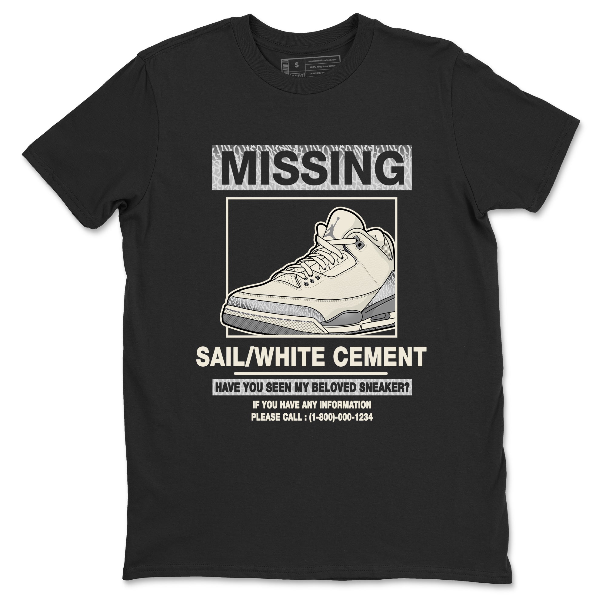 Missing snkmatch snkmatch Tees - Air Jordan 3 Sail and Cement Grey