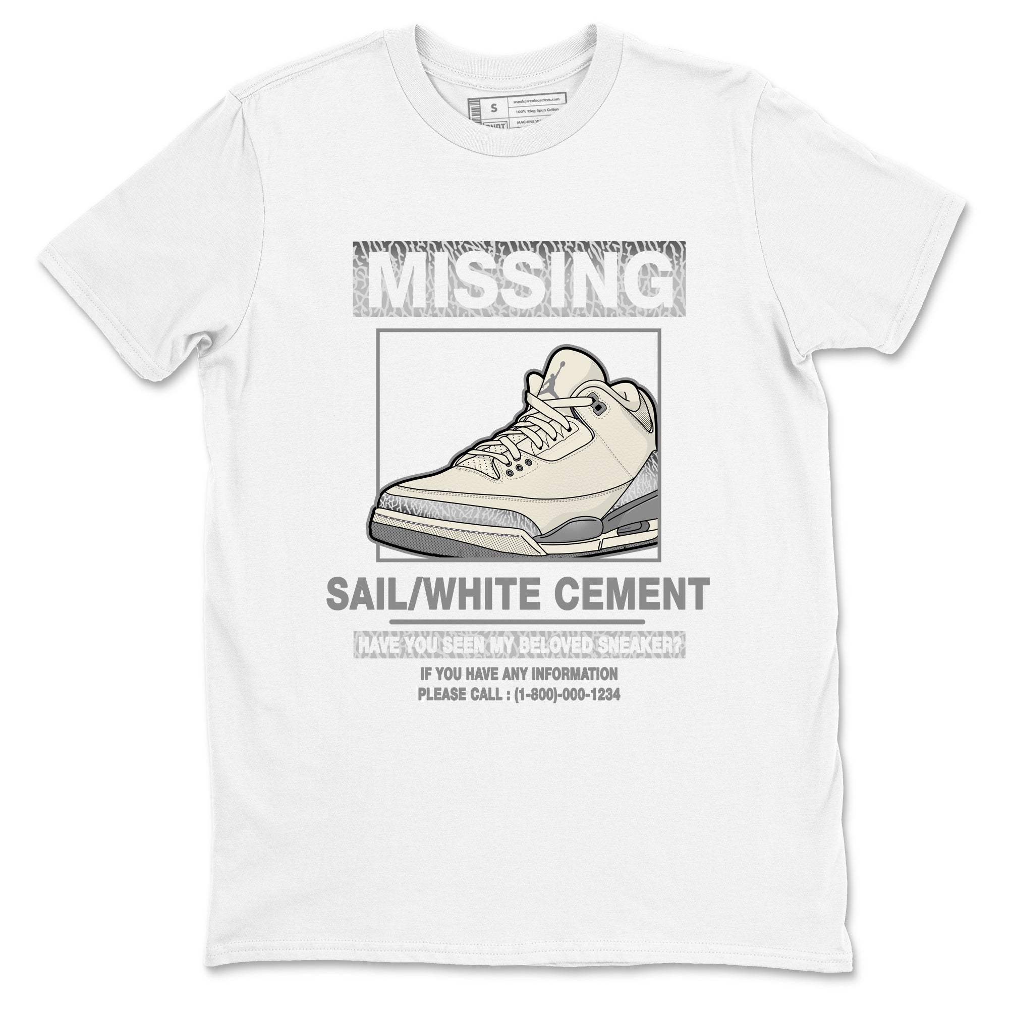 Missing snkmatch snkmatch Tees - Air Jordan 3 Sail and Cement Grey