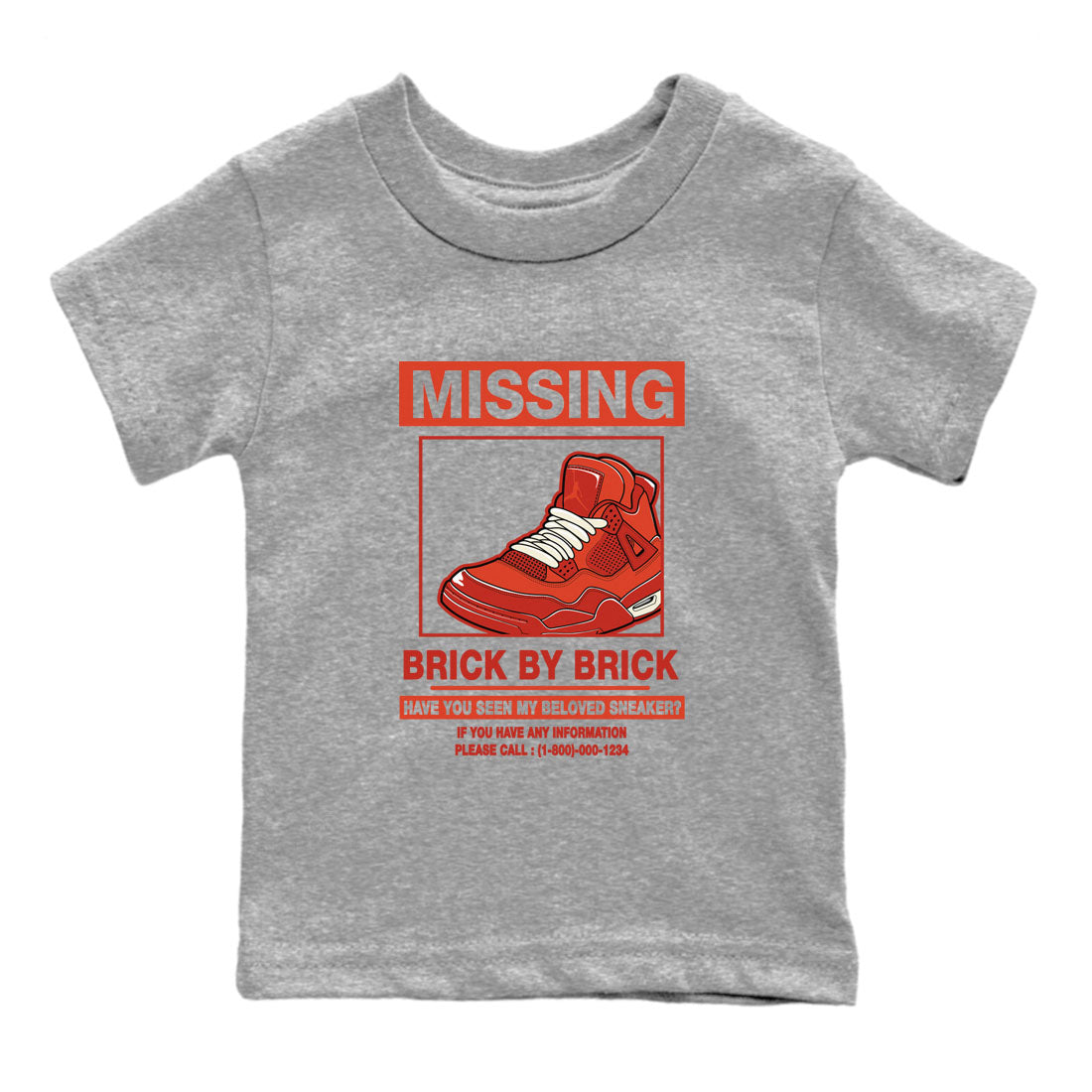 Missing snkmatch snkmatch Tees Kids - Air Jordan 4 Brick By Brick