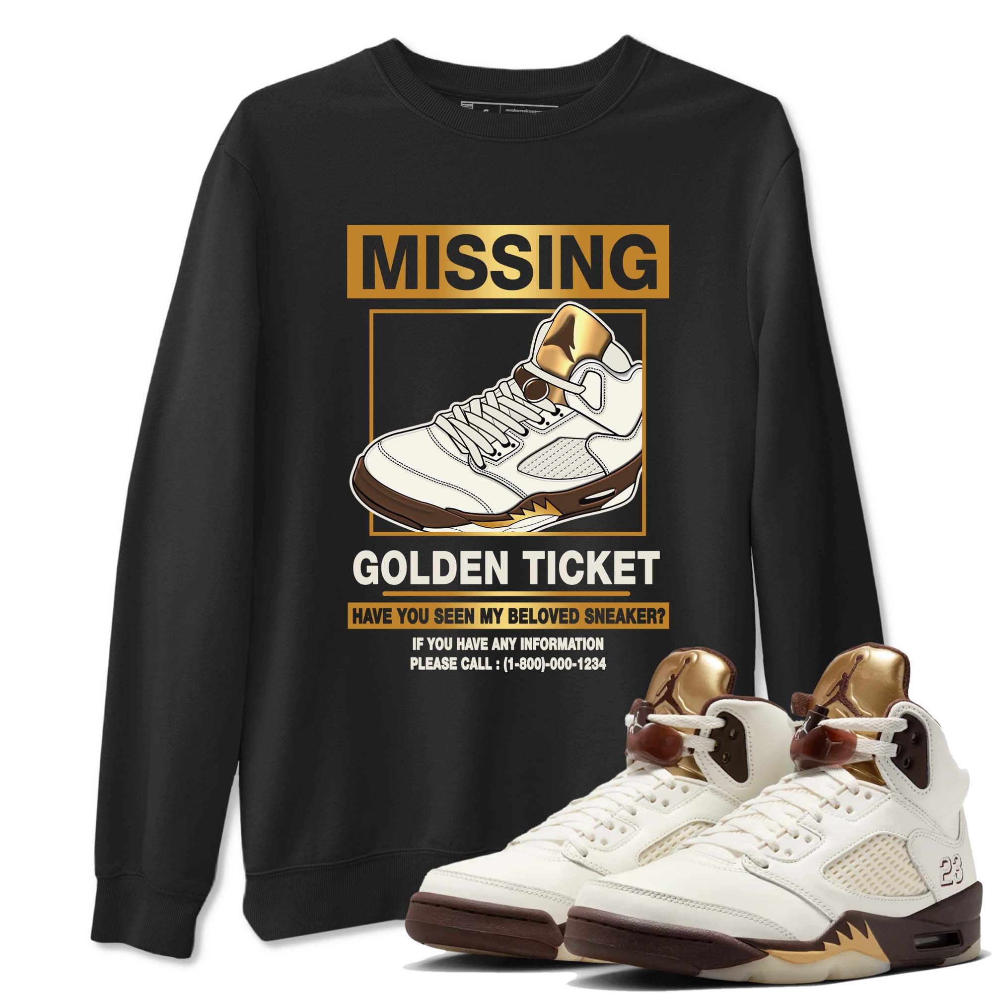 Missing snkmatch snkmatch Tees - Air Jordan 5 Golden Ticket