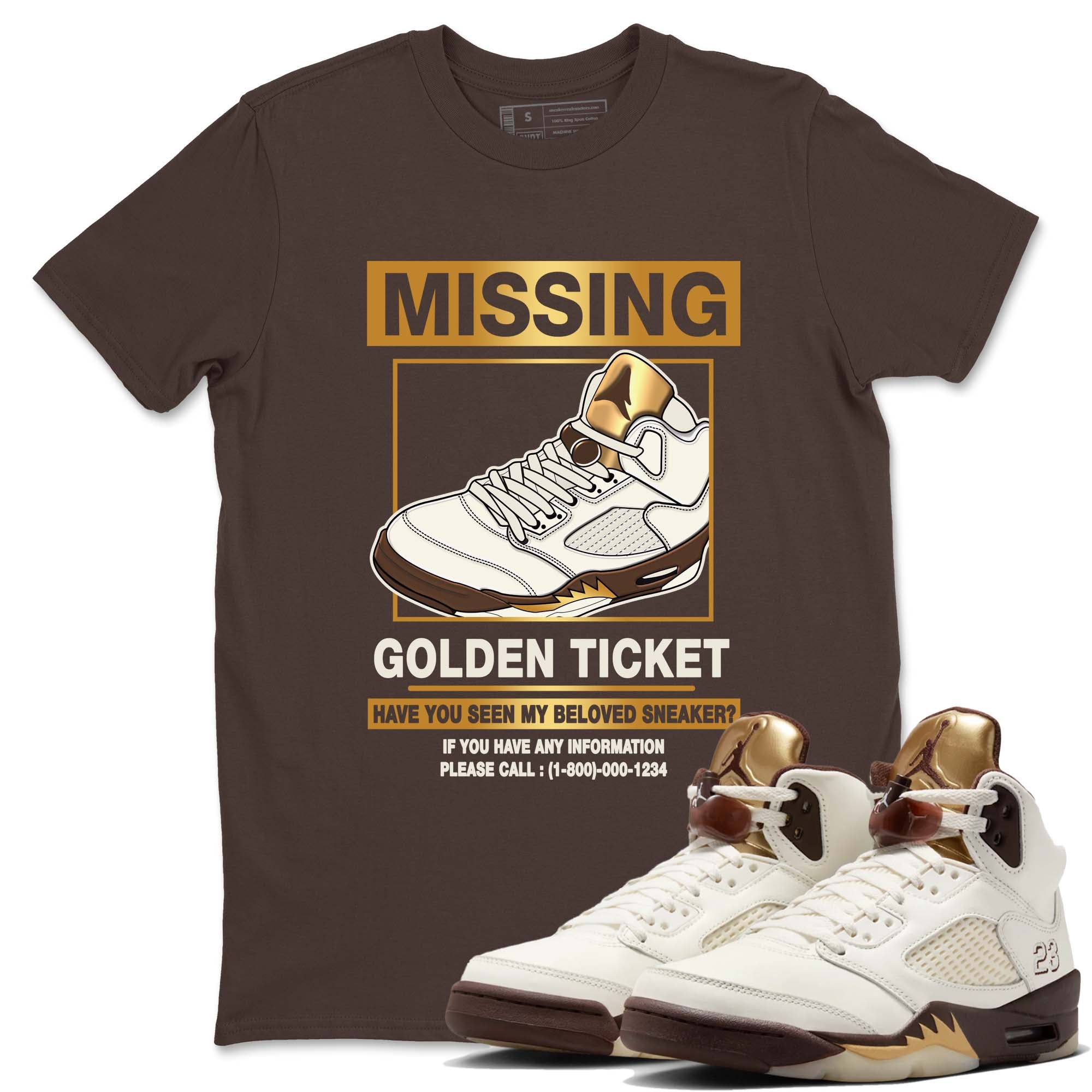 Missing snkmatch snkmatch Tees - Air Jordan 5 Golden Ticket