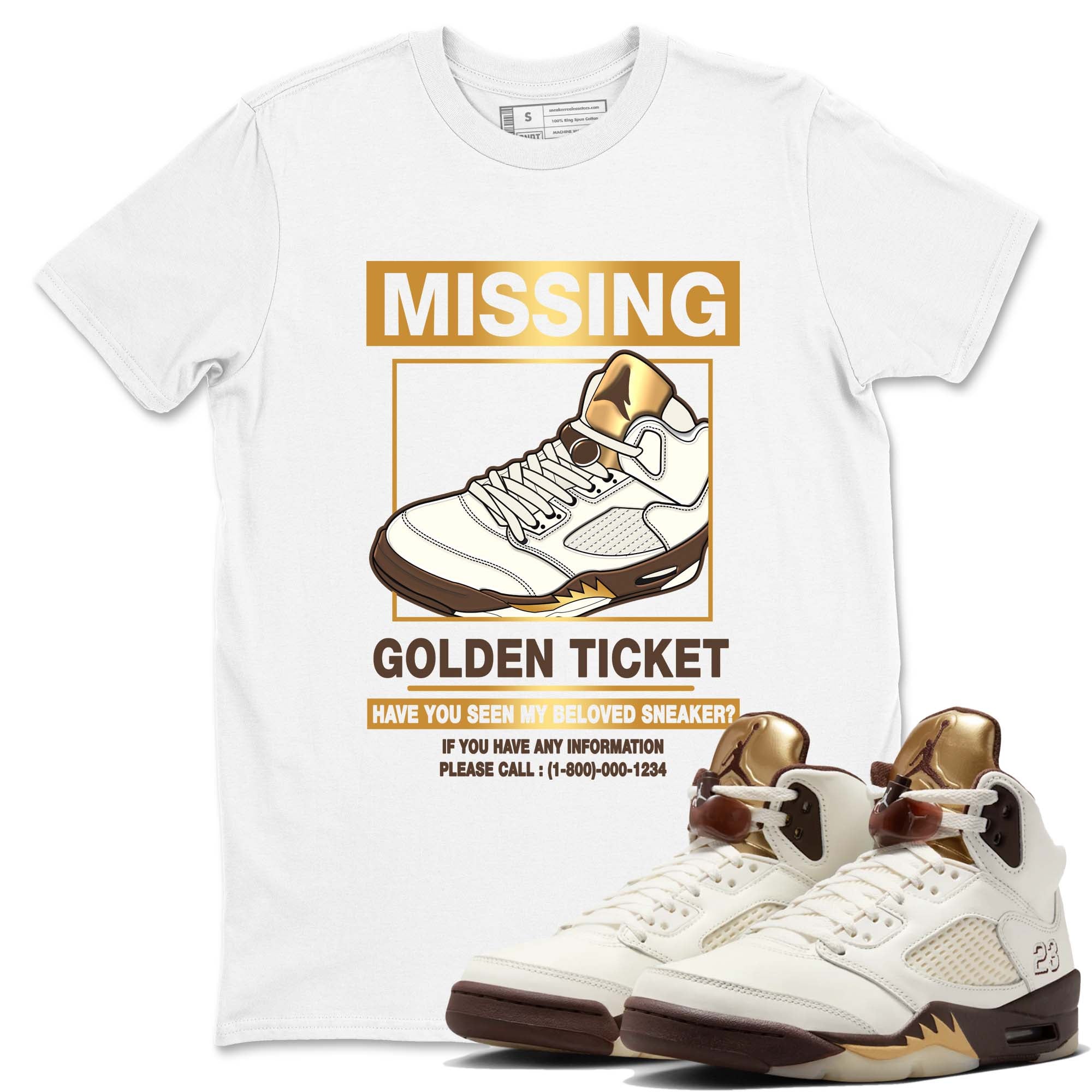 Missing snkmatch snkmatch Tees - Air Jordan 5 Golden Ticket