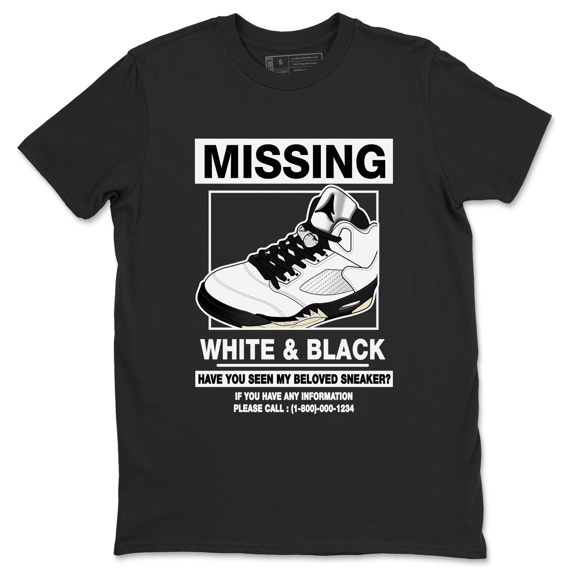 Missing snkmatch snkmatch Tees - Air Jordan 5 White Black