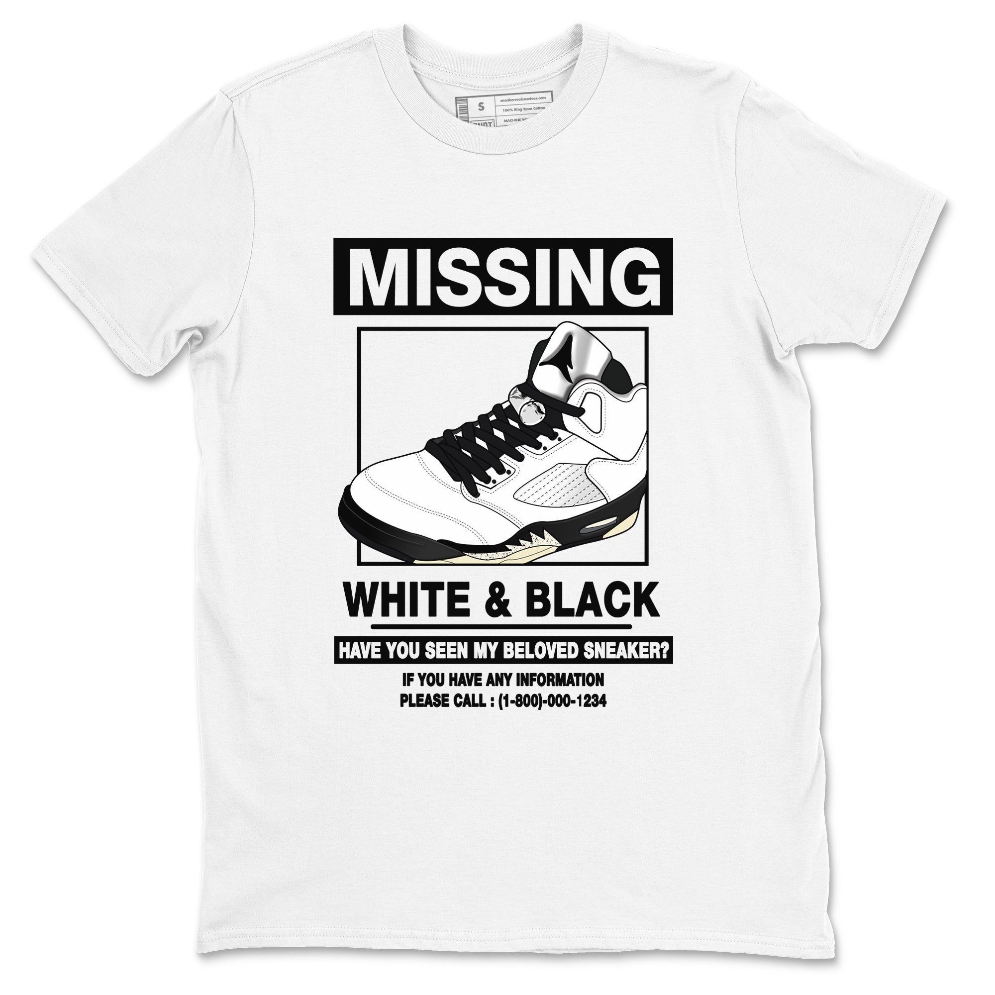 Missing snkmatch snkmatch Tees - Air Jordan 5 White Black