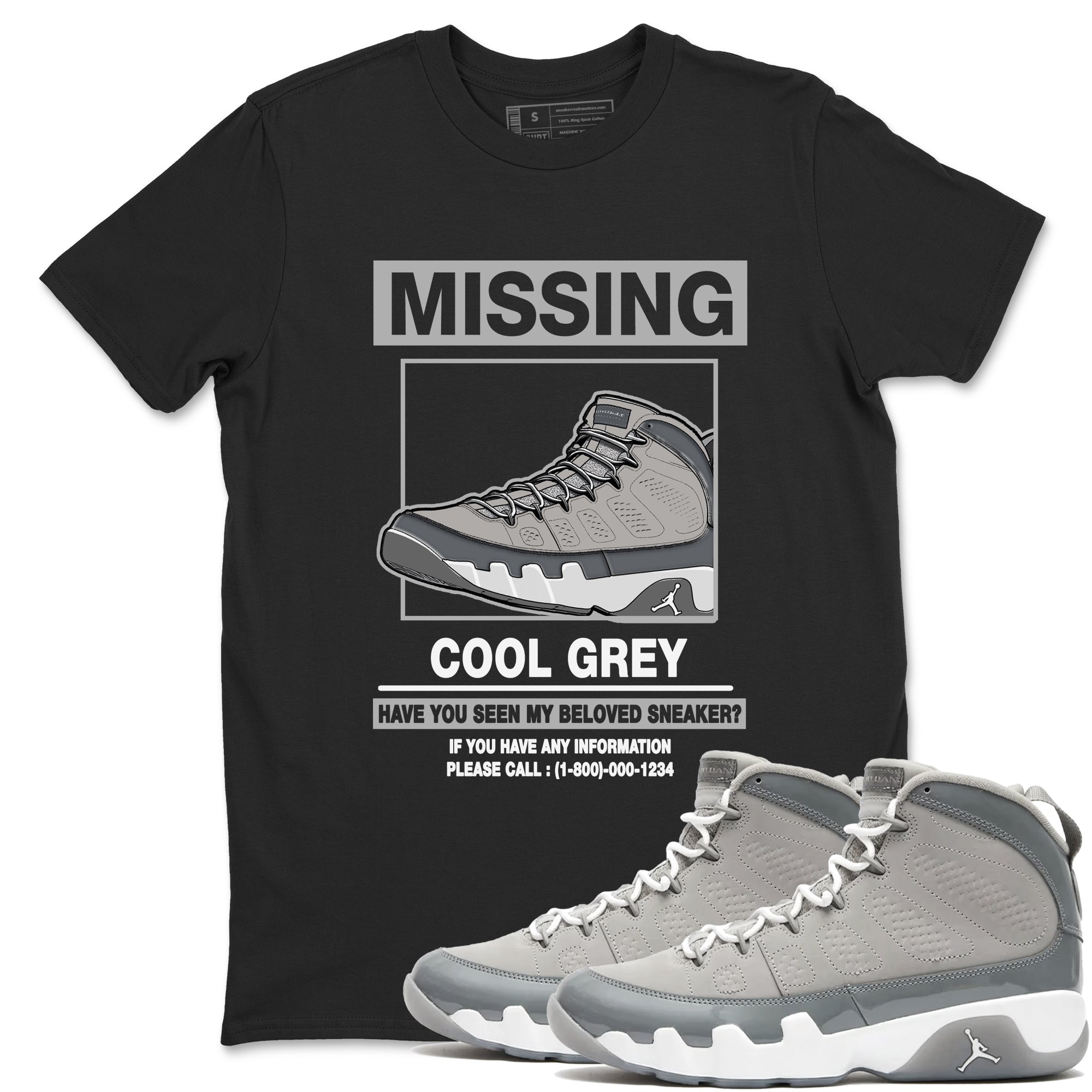 Missing snkmatch snkmatch Tees - Air Jordan 9 Cool Grey