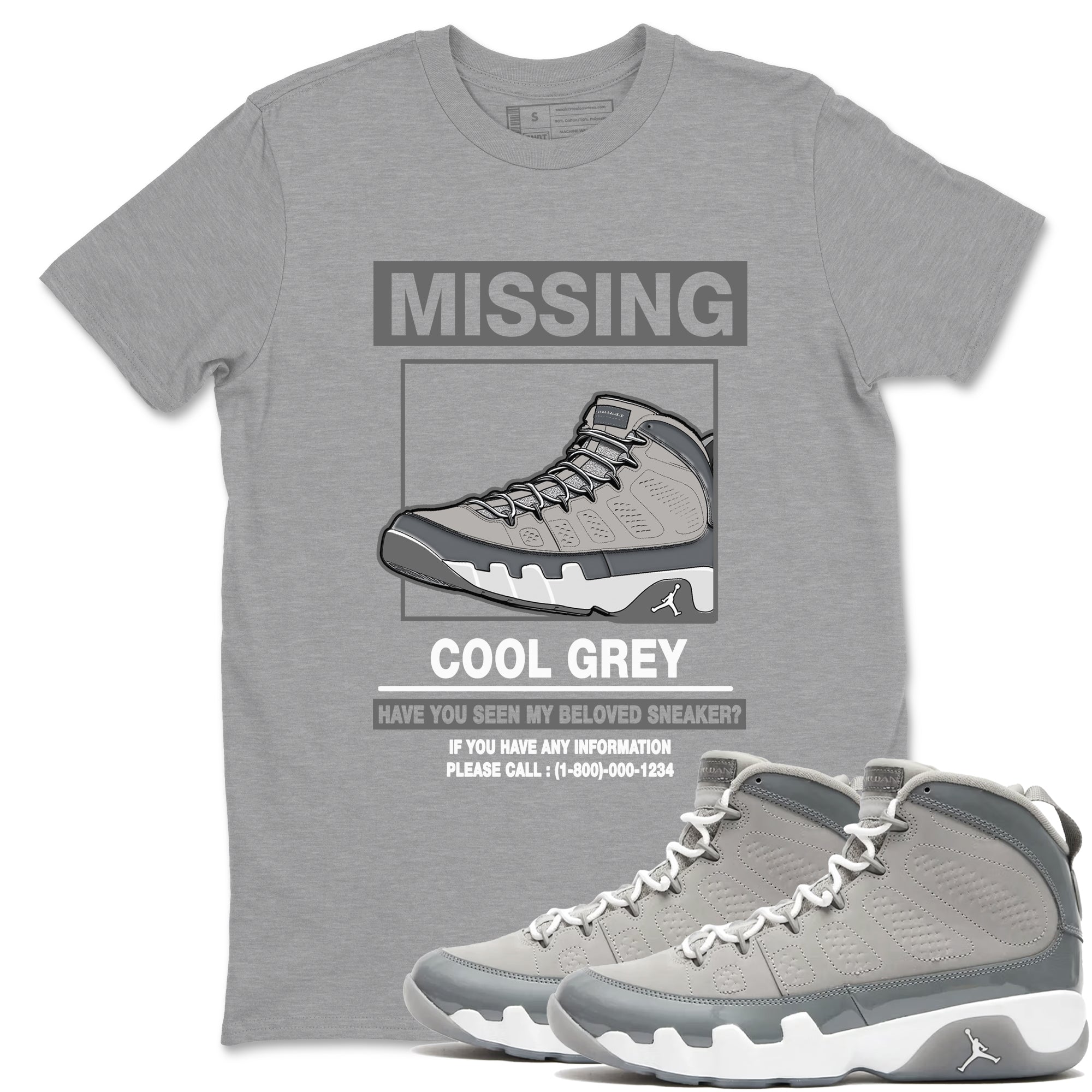 Missing snkmatch snkmatch Tees - Air Jordan 9 Cool Grey