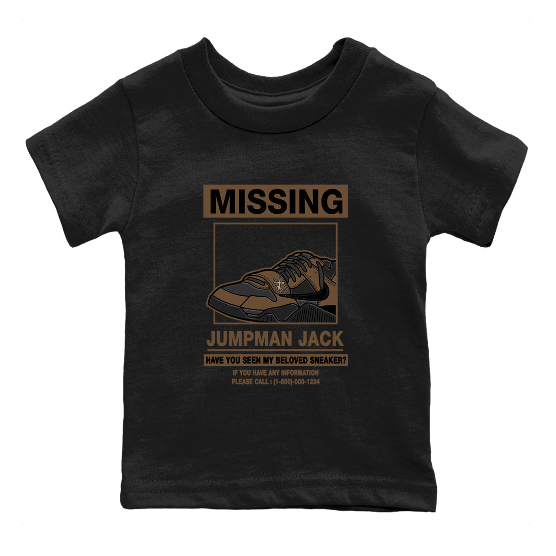 Missing snkmatch snkmatch Tees Kids - Jordan Jumpman Jack Travis Scott Dark Mocha