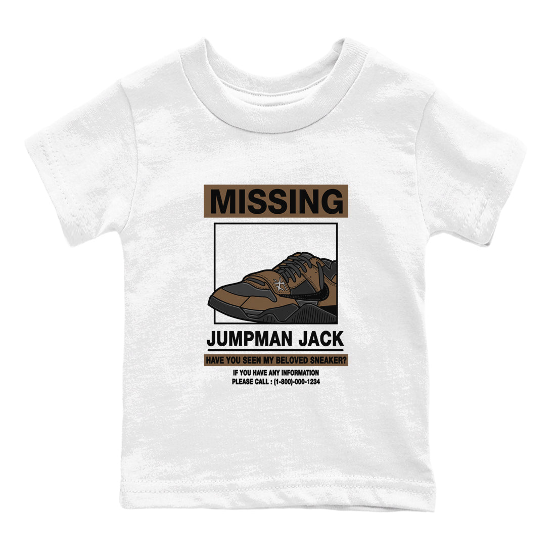 Missing snkmatch snkmatch Tees Kids - Jordan Jumpman Jack Travis Scott Dark Mocha