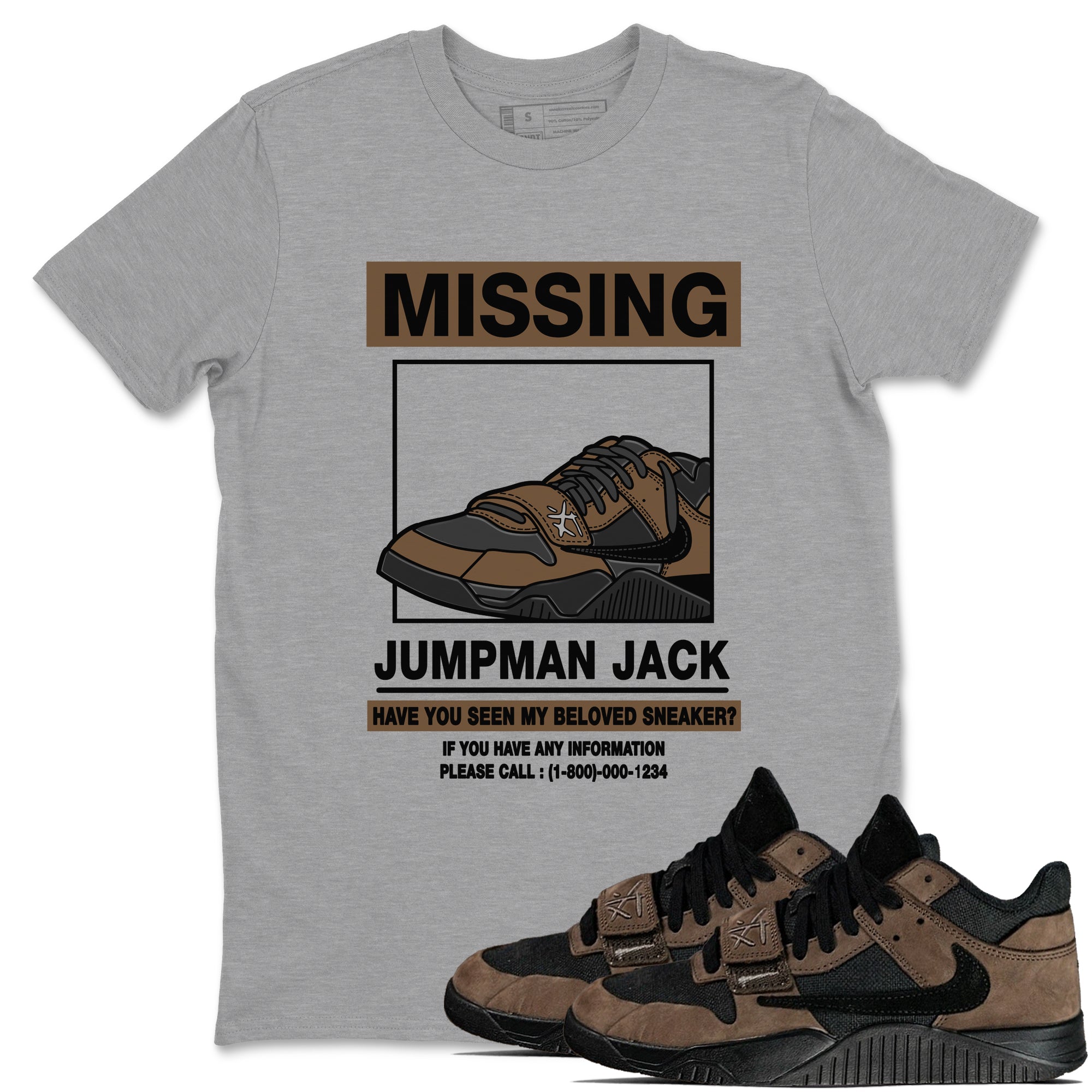 Missing snkmatch snkmatch Tees - Jordan Jumpman Jack Travis Scott Dark Mocha