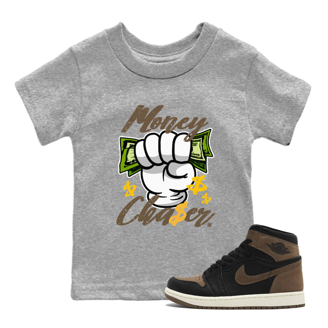 Money Chaser snkmatch Tee Kids - Air Jordan 1 Palomino