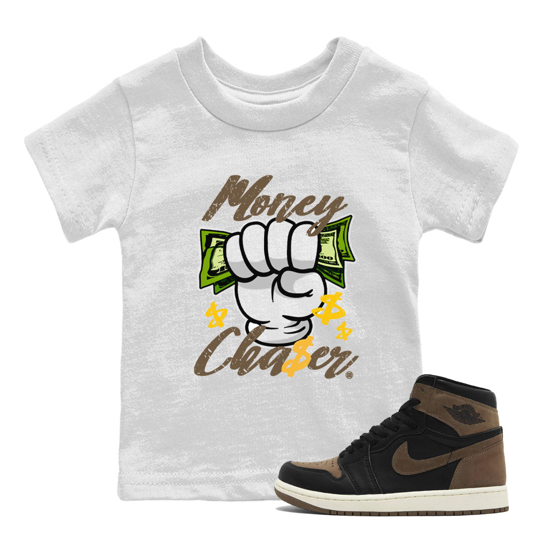 Money Chaser snkmatch Tee Kids - Air Jordan 1 Palomino