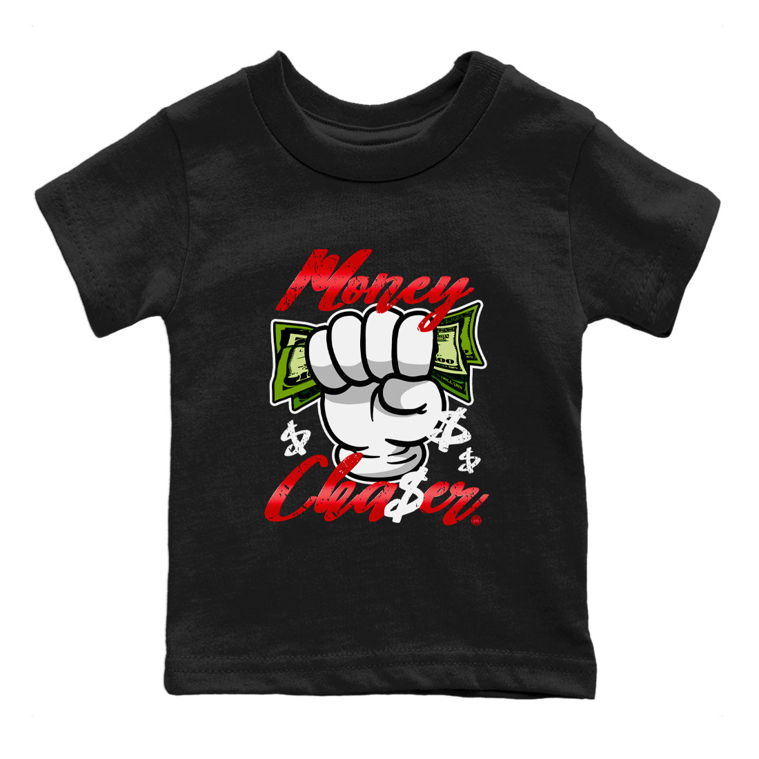 Money Chaser Kids Tops - Air Jordan 1 Satin Bred