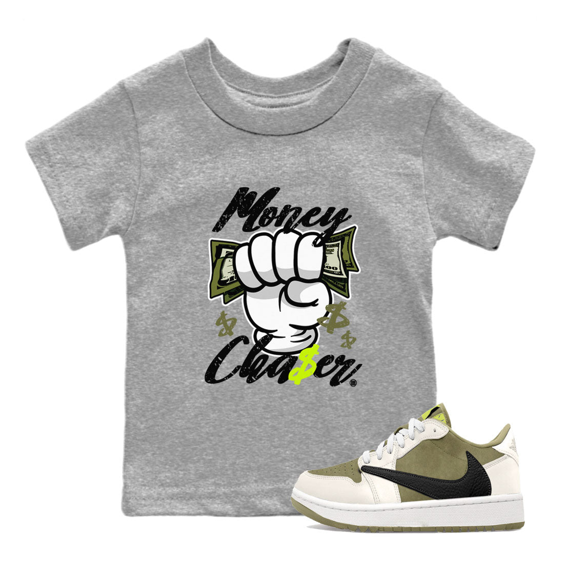 Money Chaser snkmatch Tee Kids - Air Jordan 1 Travis Scott Golf