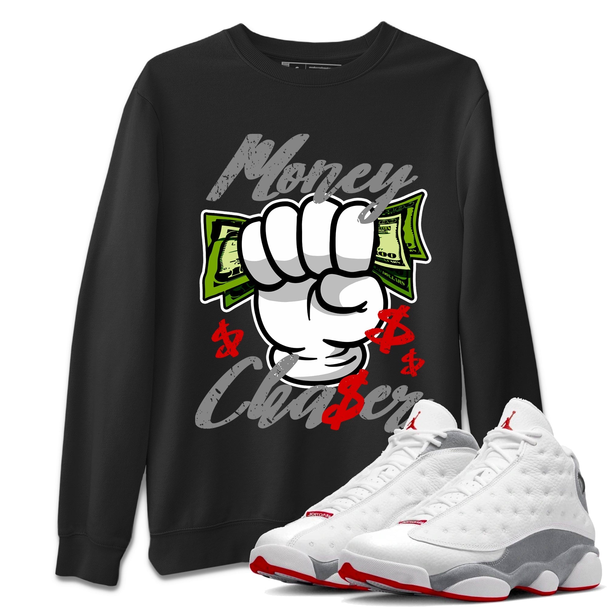 Money Chaser Unisex Tops - Air Jordan 13 Wolf Grey