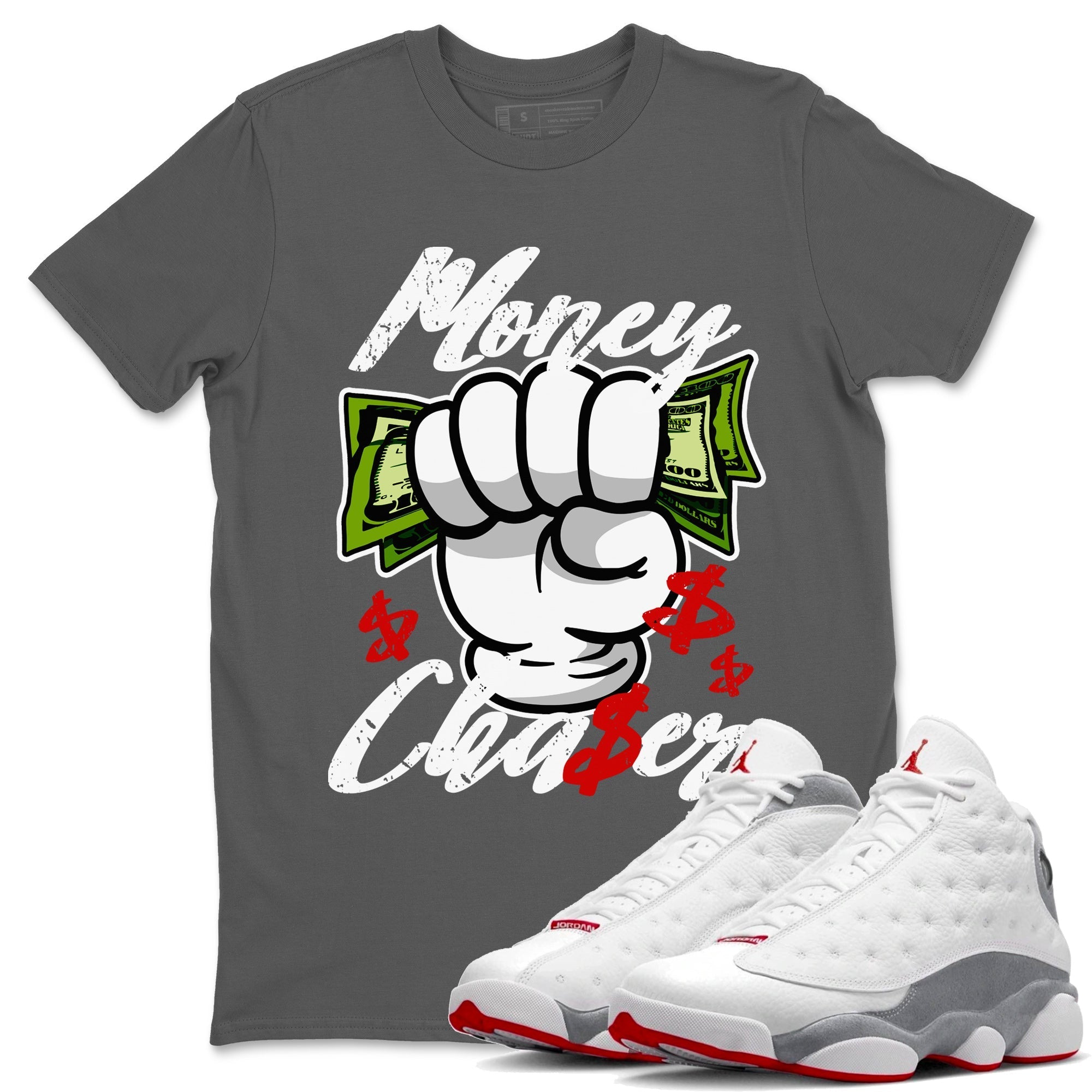 Money Chaser Unisex Tops - Air Jordan 13 Wolf Grey