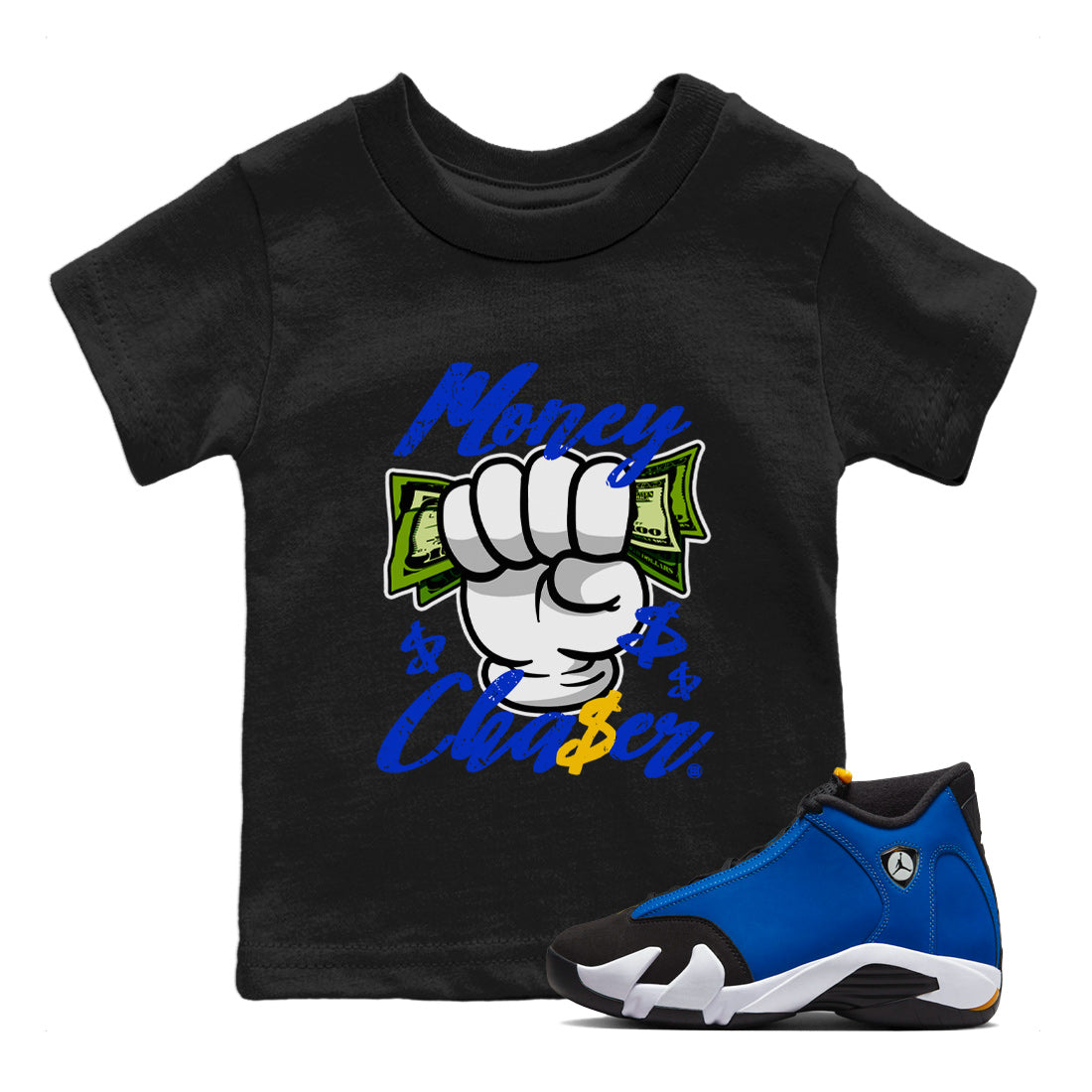 Money Chaser Kids Tops - Air Jordan 14 Laney