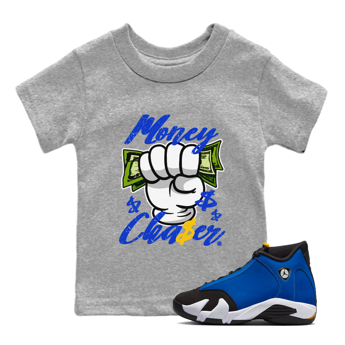 Money Chaser Kids Tops - Air Jordan 14 Laney