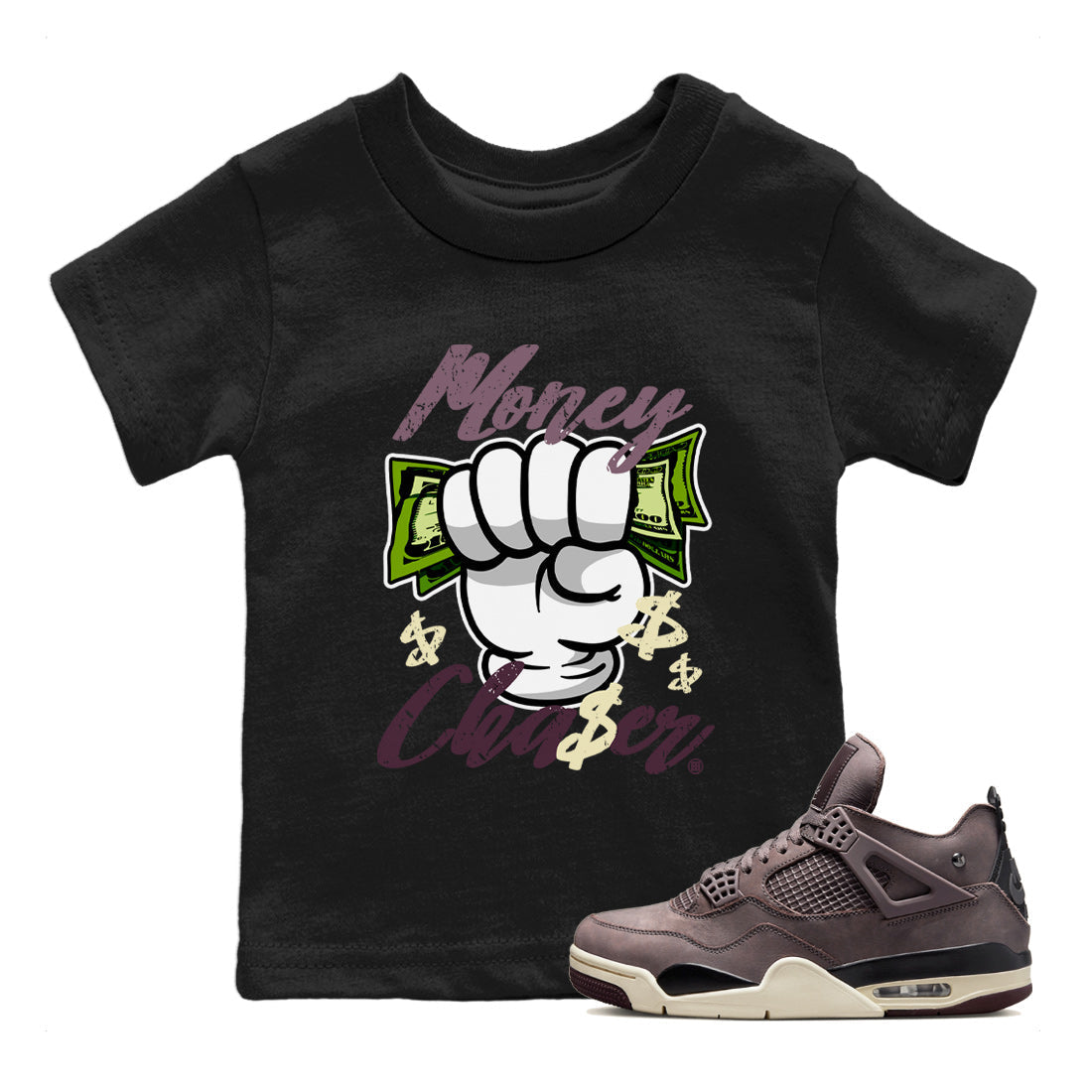 Money Chaser Kids Tops - Air Jordan 4 A Ma Maniere