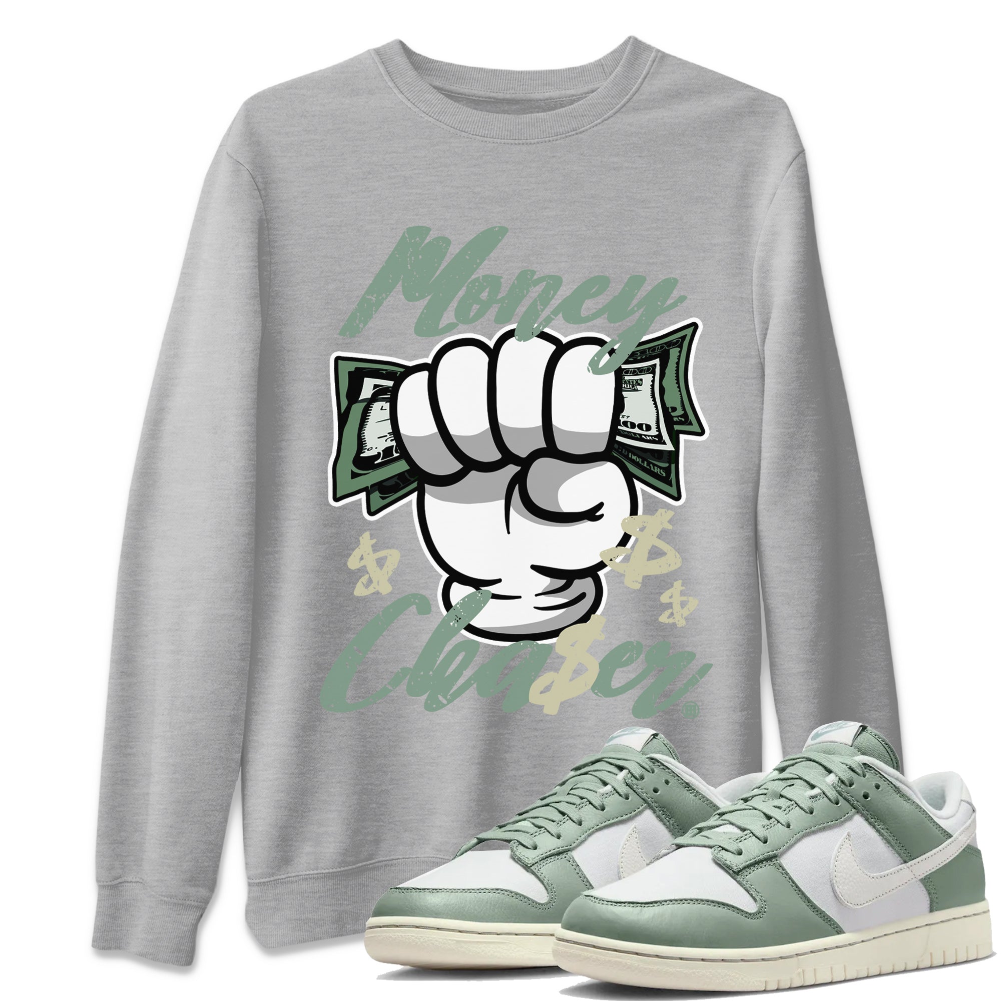 Money Chaser Unisex Tops - Dunk Mica Green