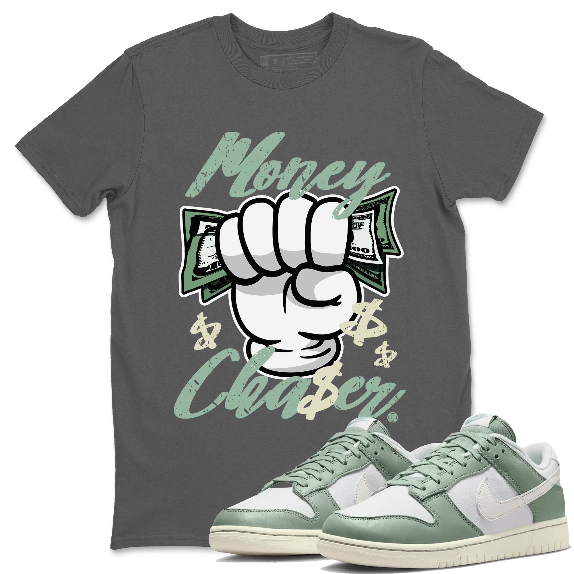 Money Chaser Unisex Tops - Dunk Mica Green